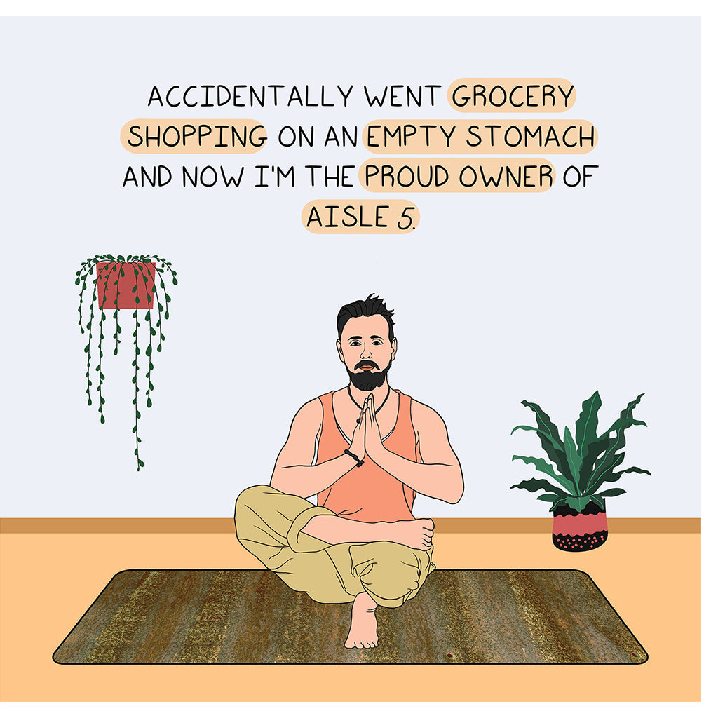Accidentally Went Grocery Shopping Doodle Card