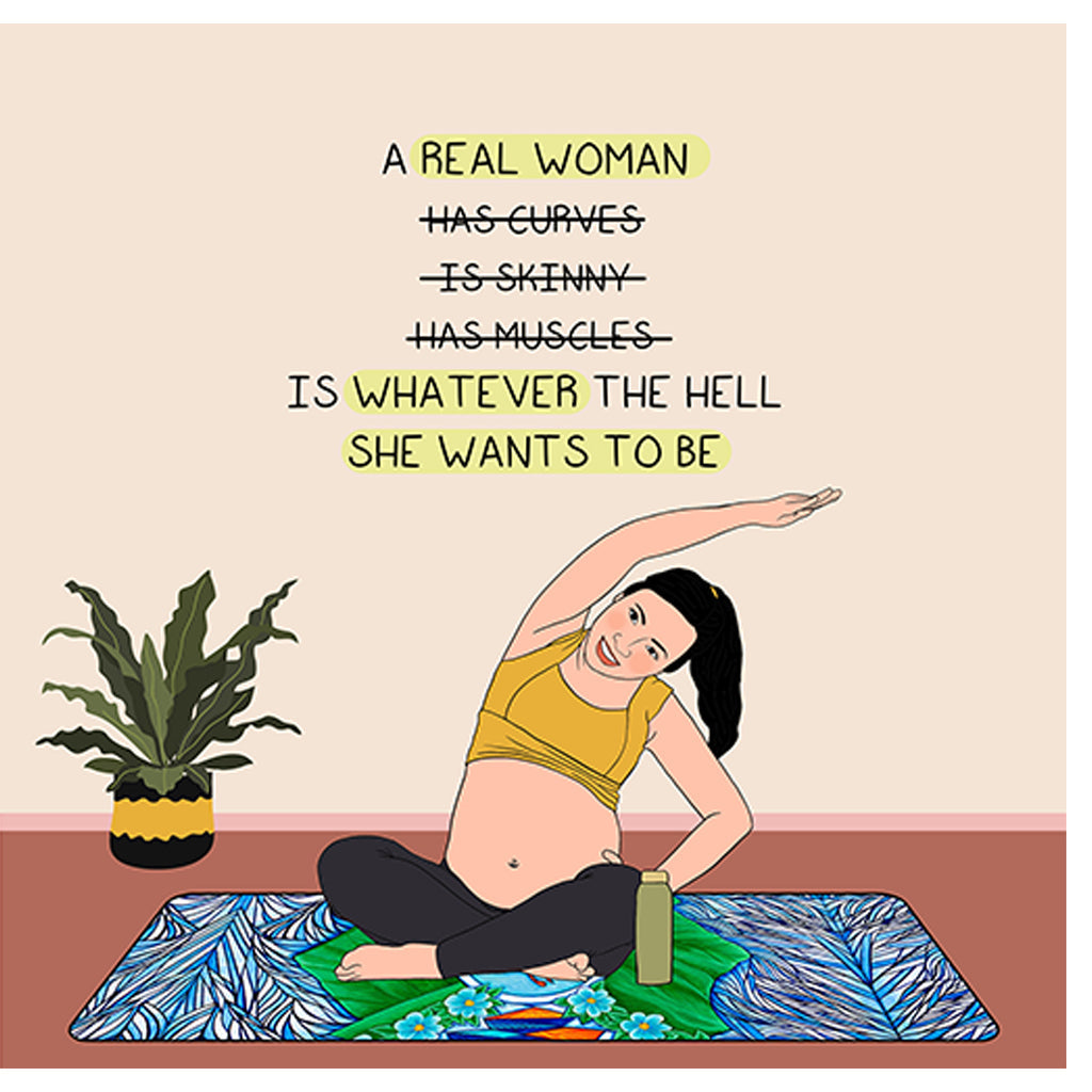 A Real Woman Doodle Card