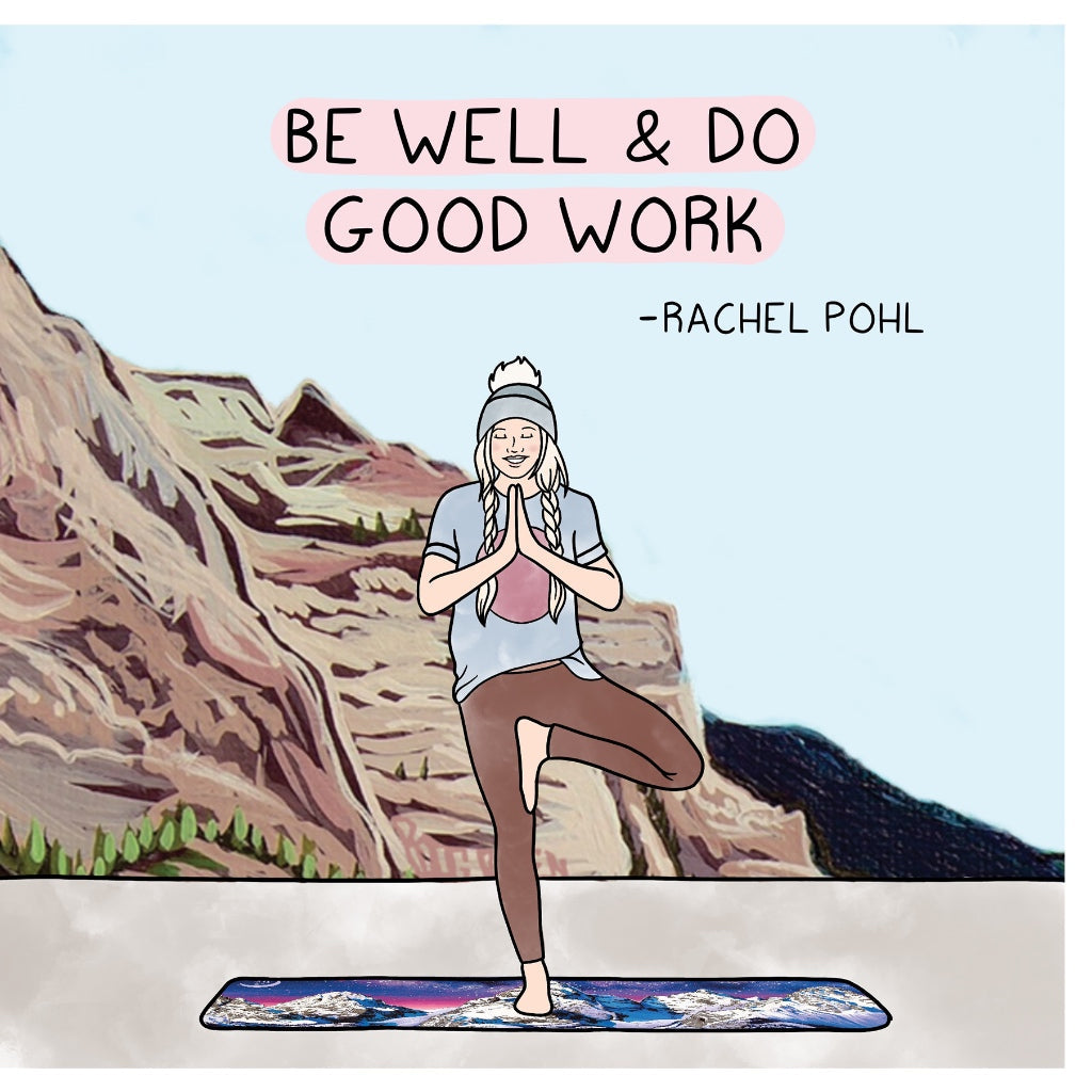 Be Well and Do Good Work by Rachel Pohl Doodle Card