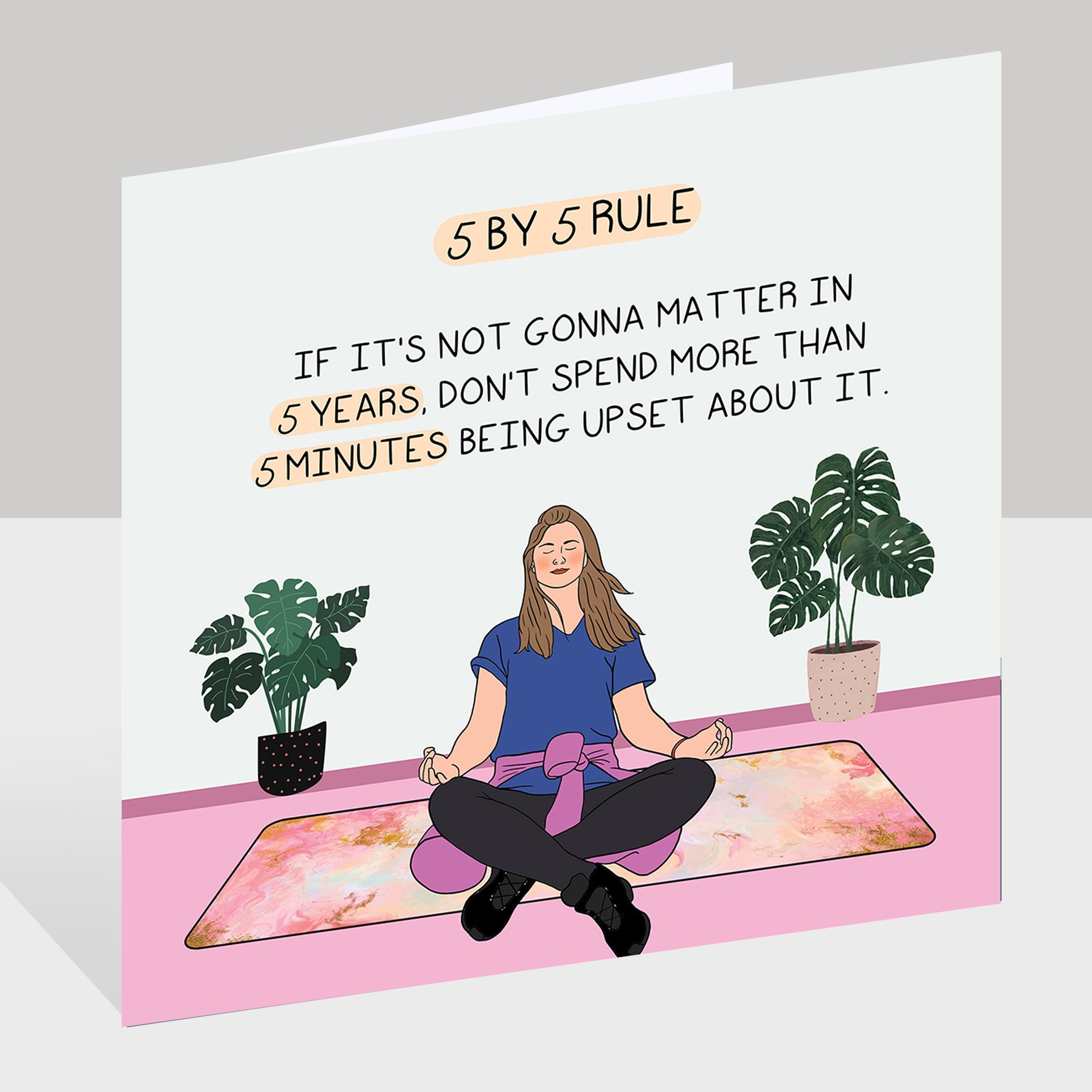5 By 5 Rule Doodle Card