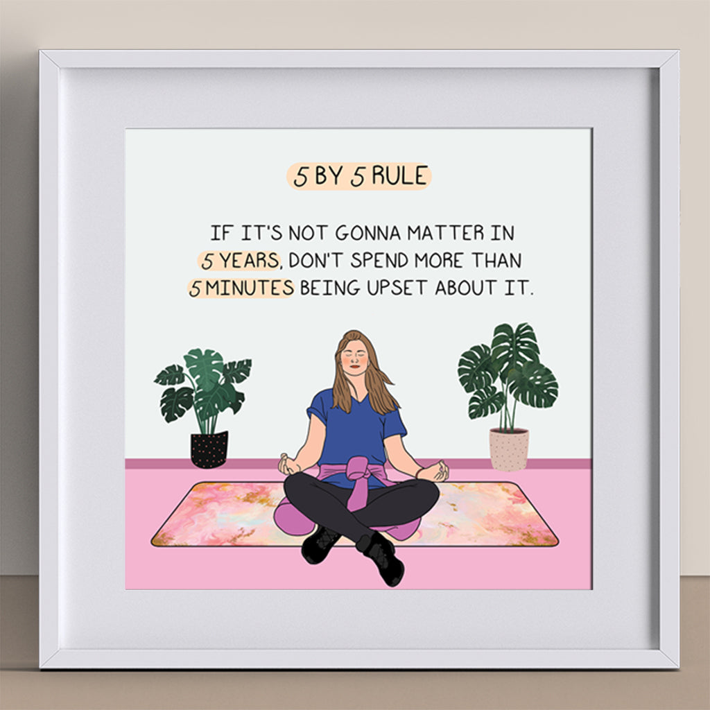 5 By 5 Rule Doodle Card