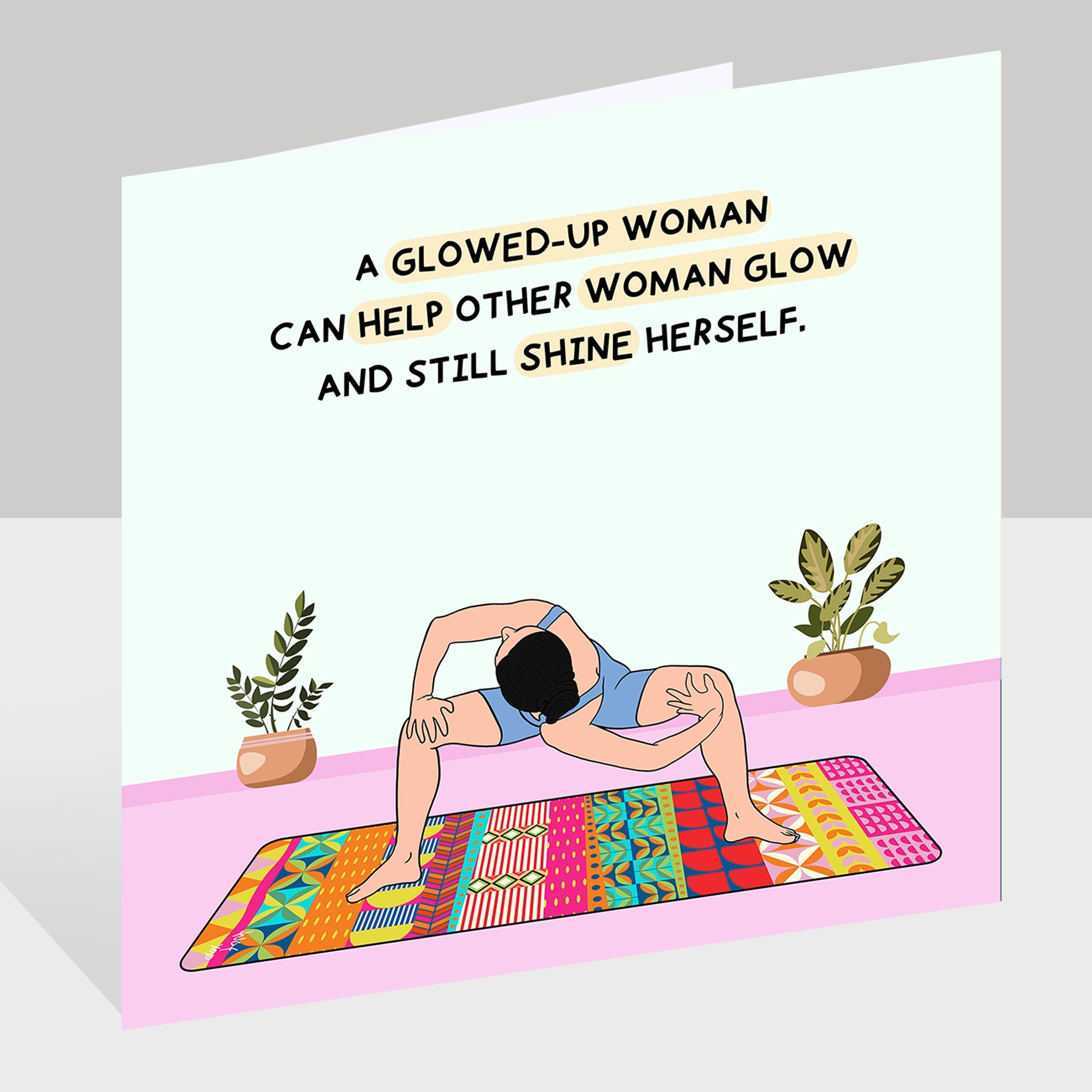 A glowed-up woman Doodle Card