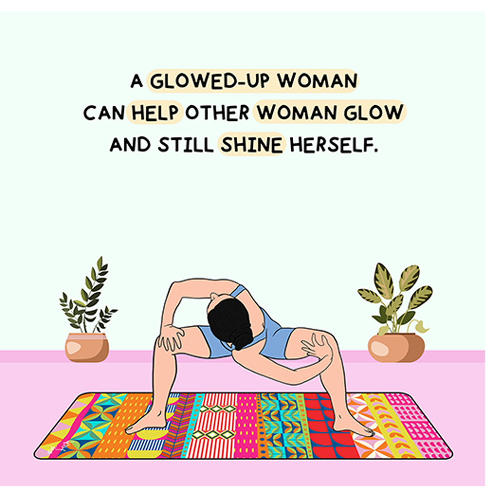 A glowed-up woman Doodle Card
