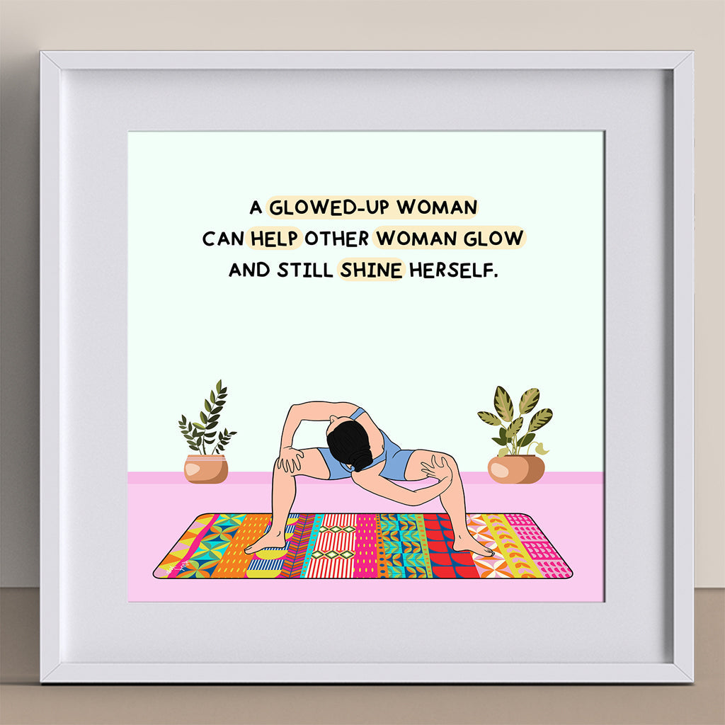 A glowed-up woman Doodle Card