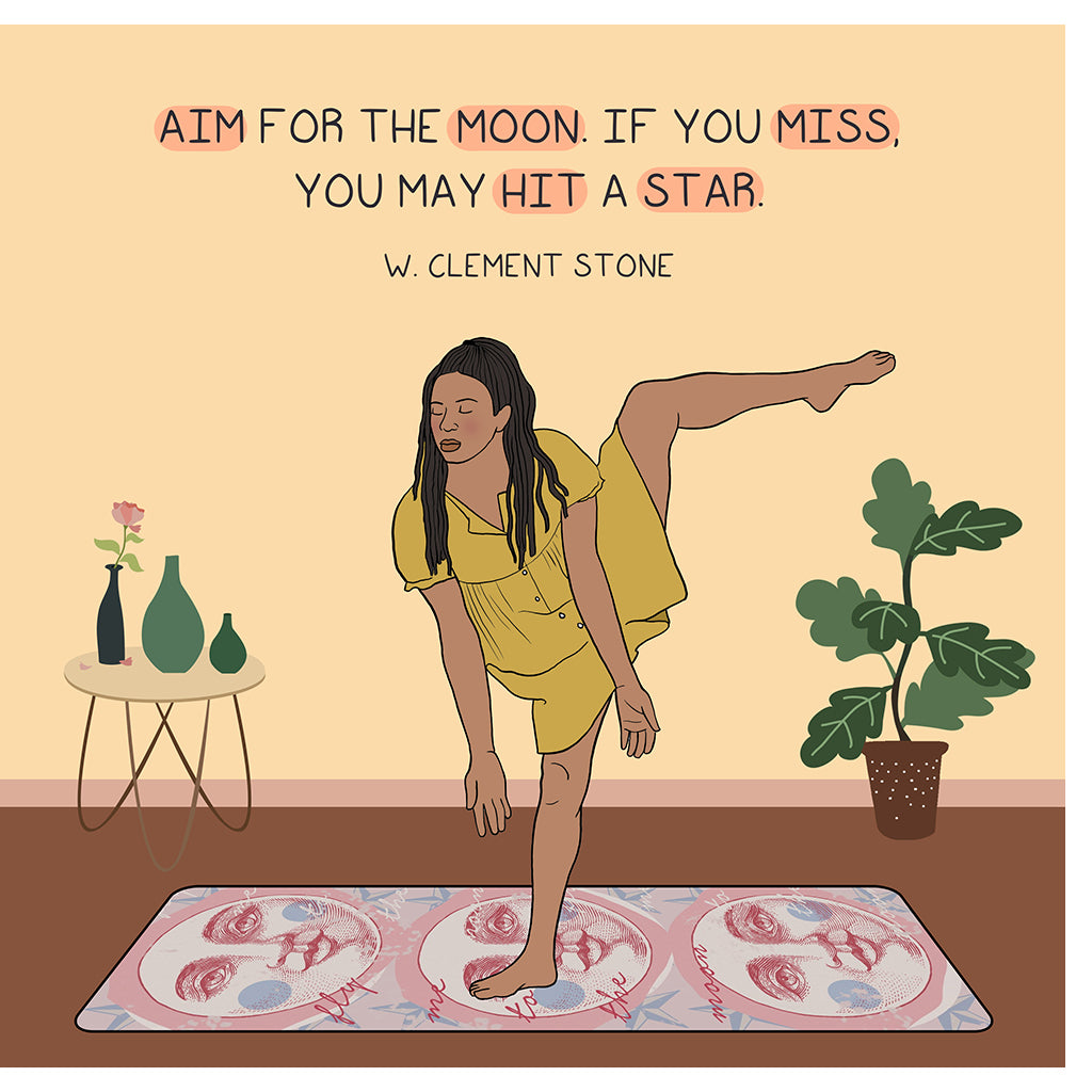 Aim For The Moon Doodle Card