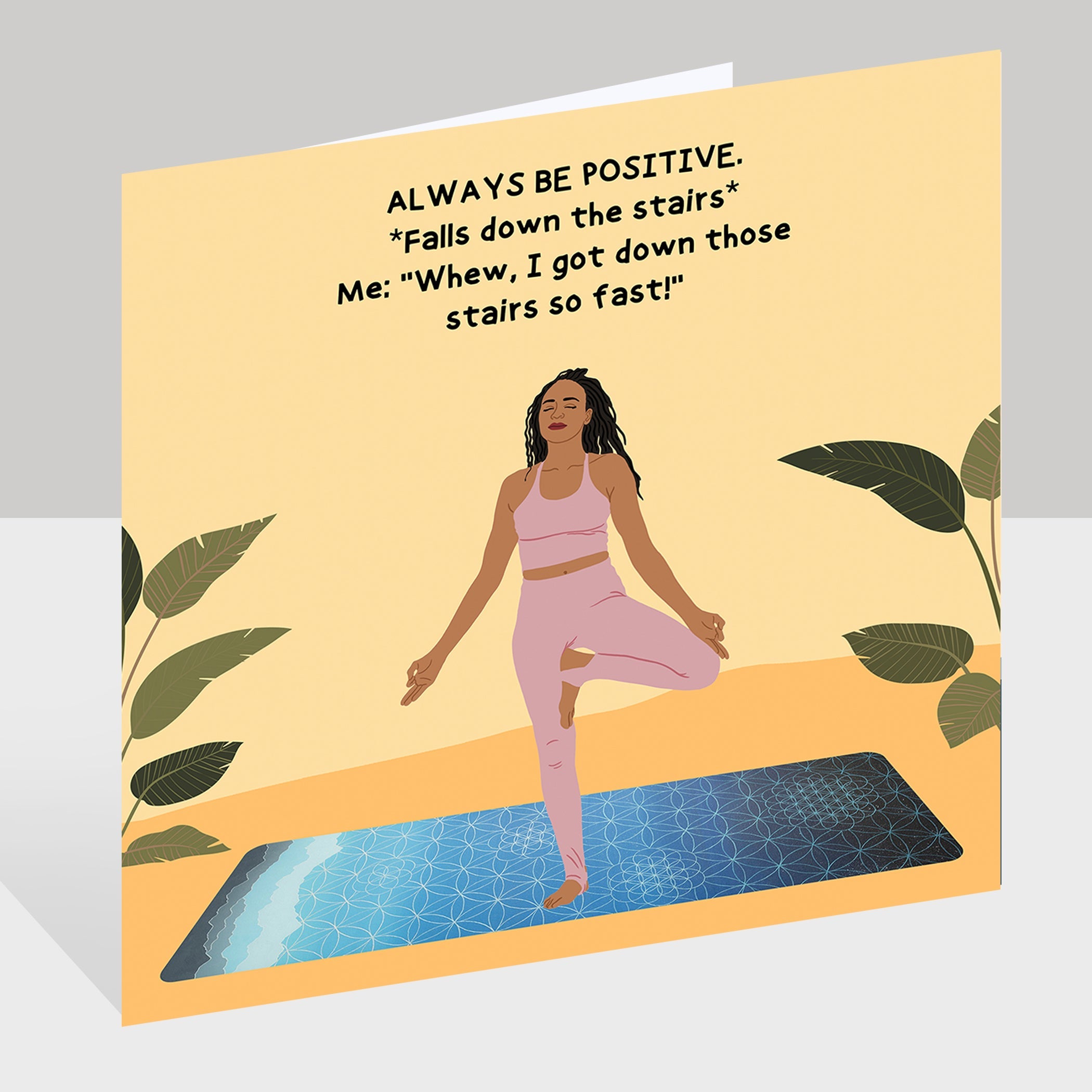 Always be positive Doodle Card
