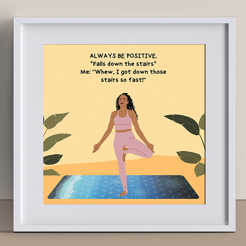 Always be positive Doodle Card