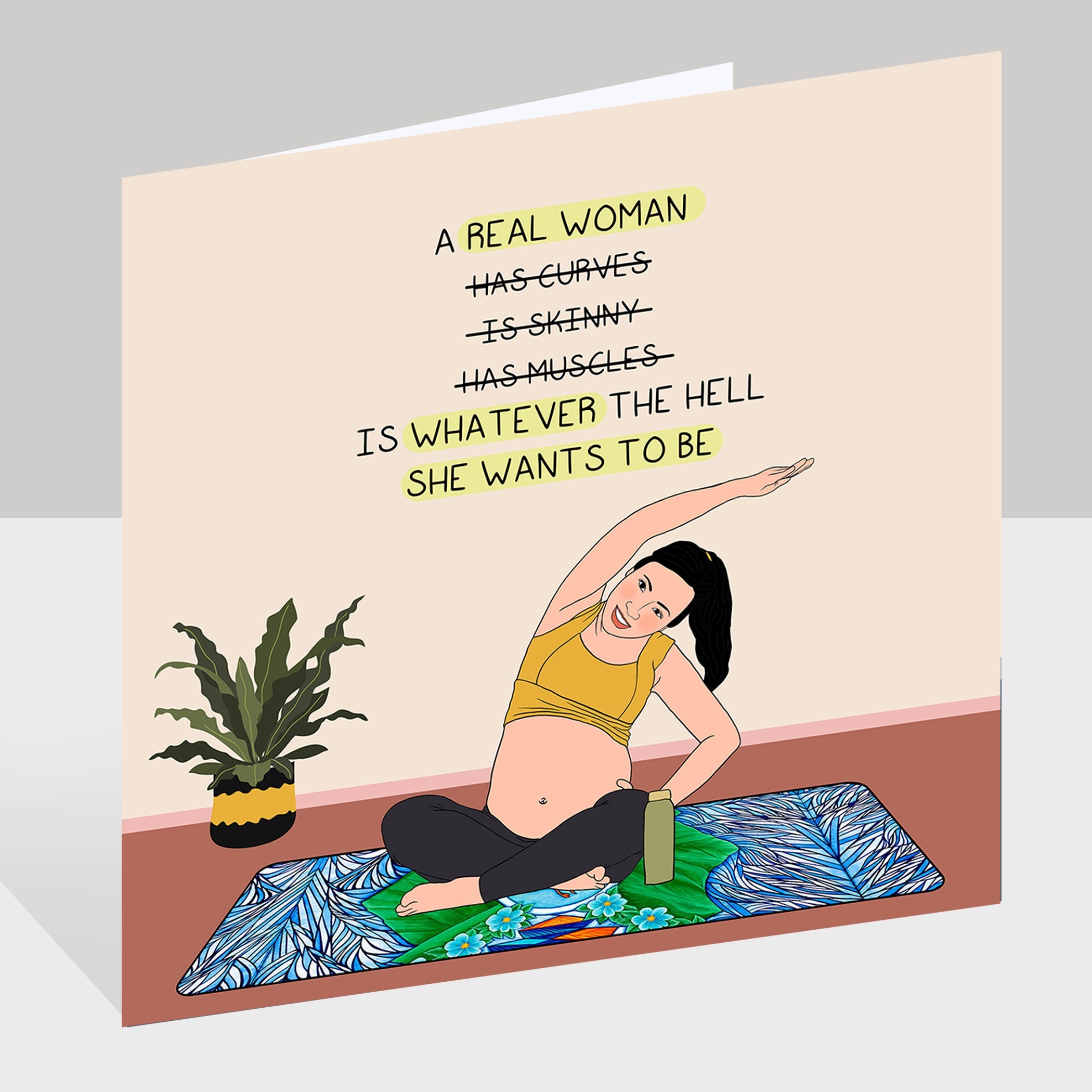 A Real Woman Doodle Card