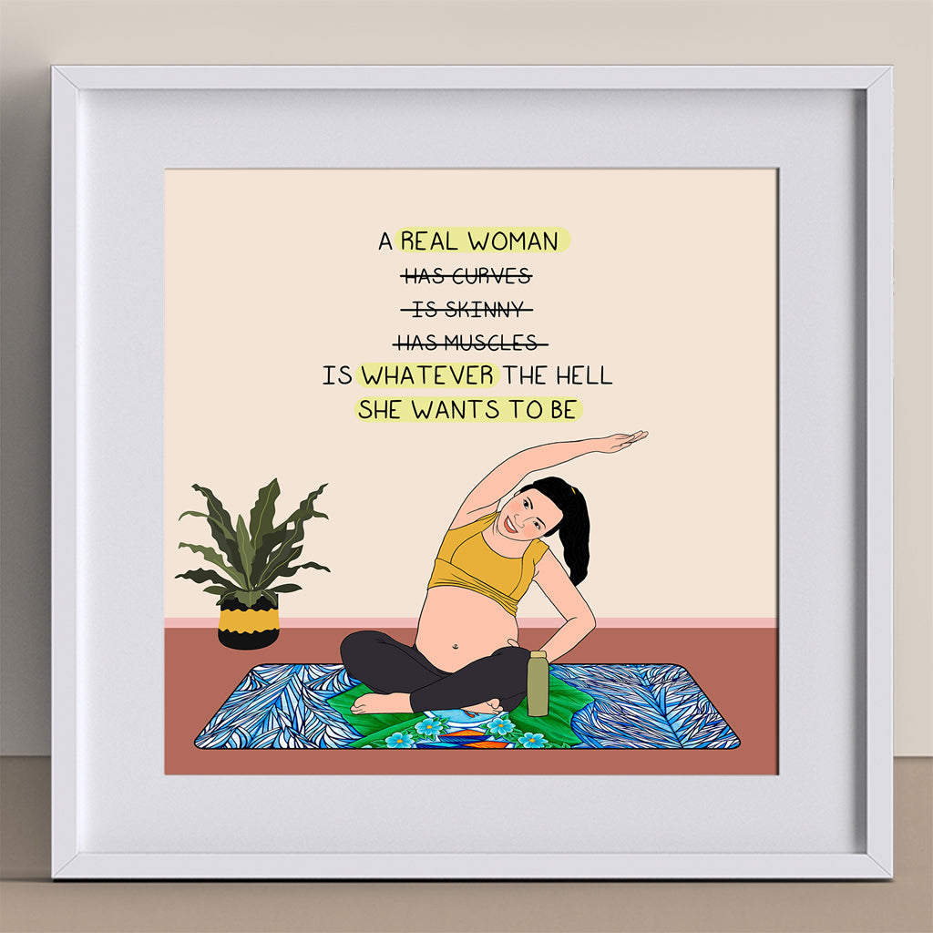 A Real Woman Doodle Card