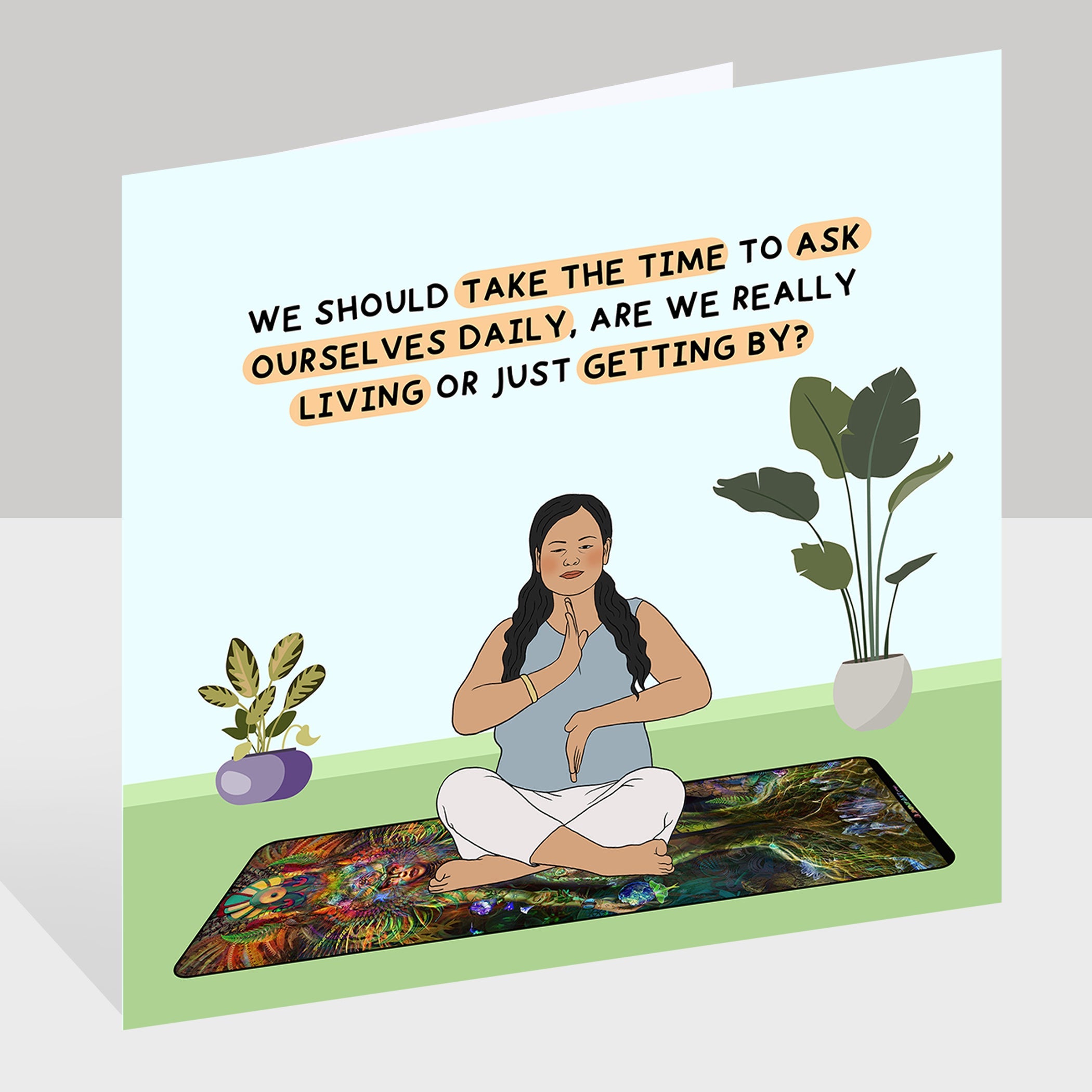 Are We Really Living Or Just Getting By Doodle Card