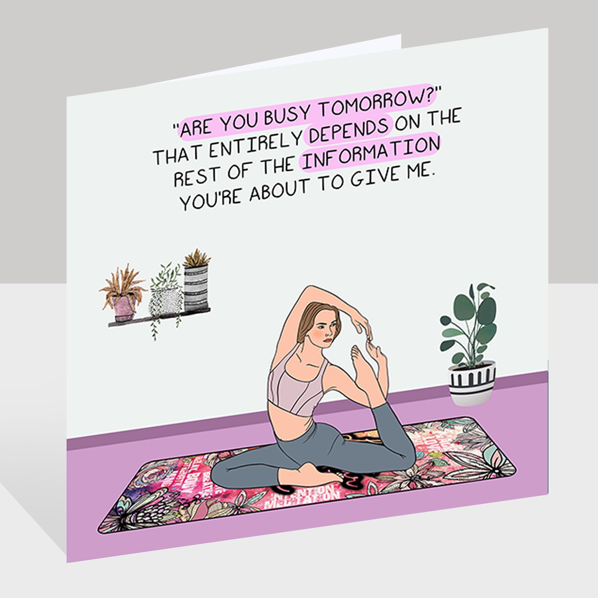 Are you busy tomorrow Doodle Card