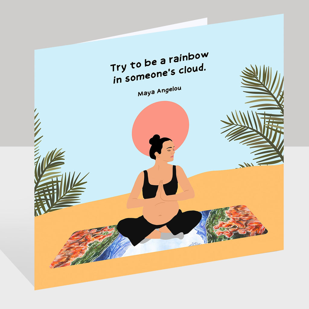 Be A Rainbow Doodle Card