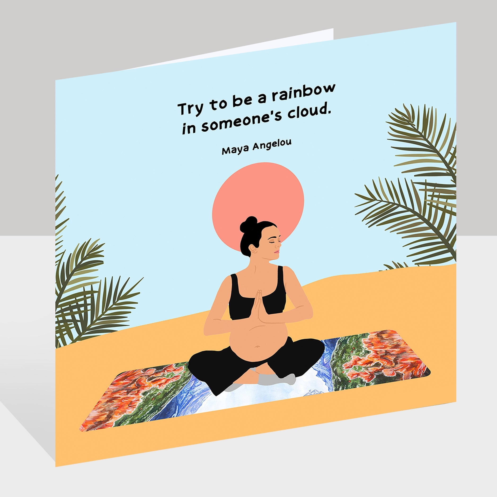 Be A Rainbow Doodle Card