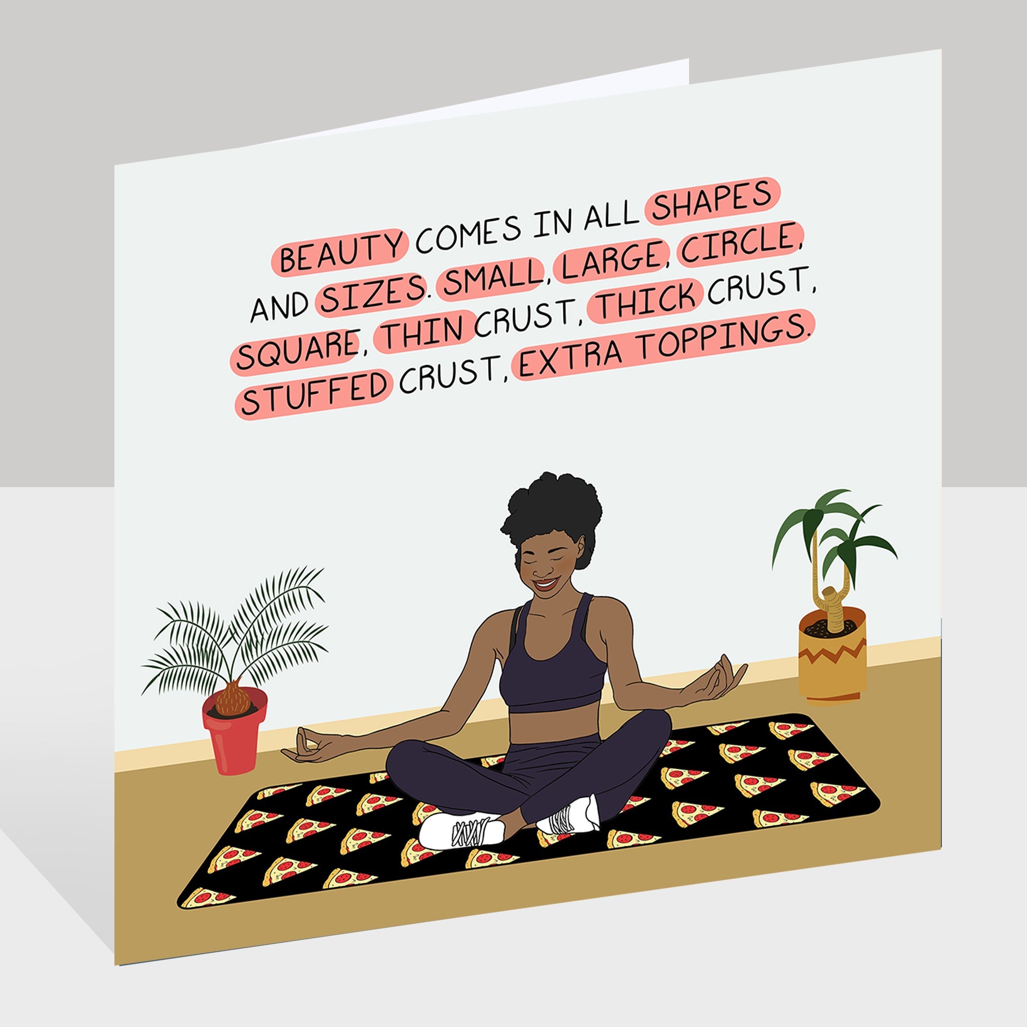 Beauty comes in all shapes and sizes Doodle Card