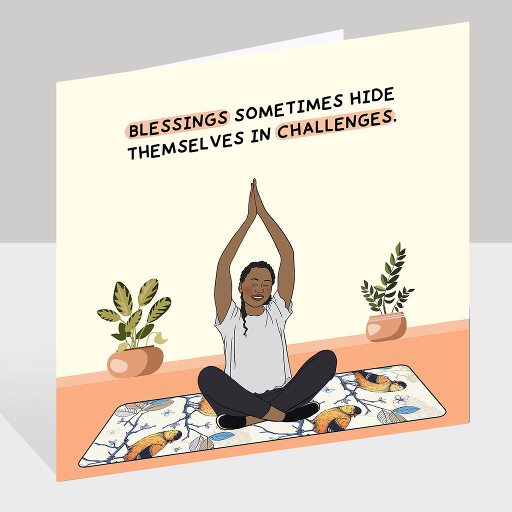 Blessings Sometimes Hide Themselves Doodle Card