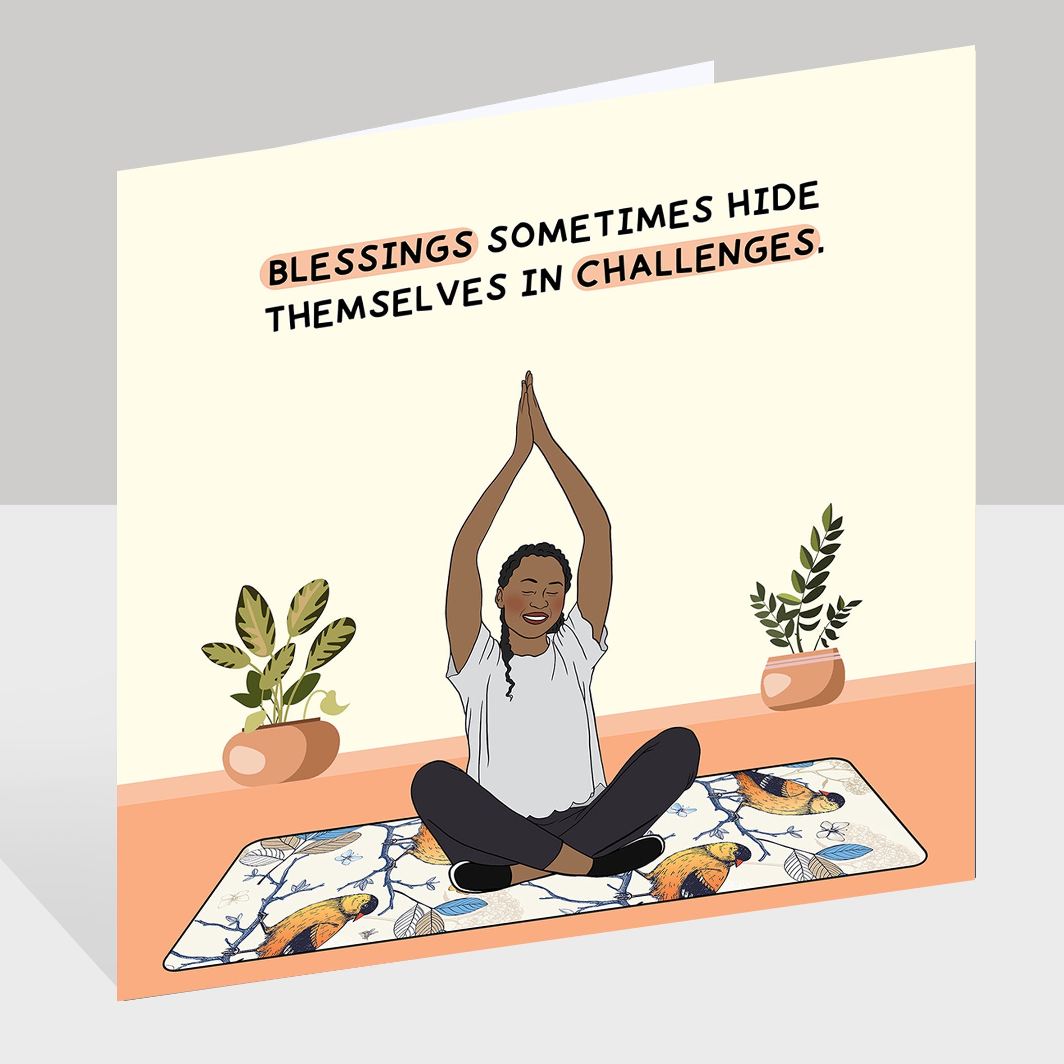 Blessings Sometimes Hide Themselves Doodle Card