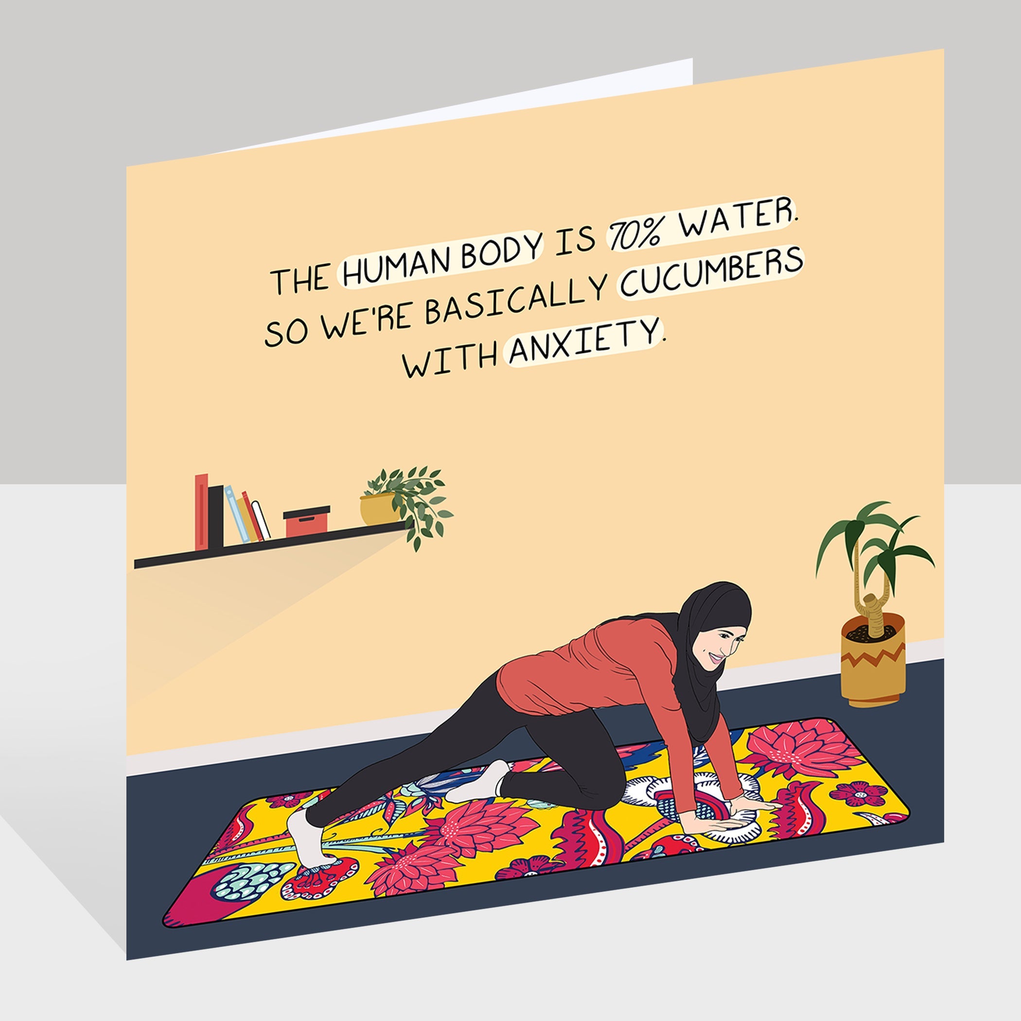 Cucumbers With Anxiety Doodle Card