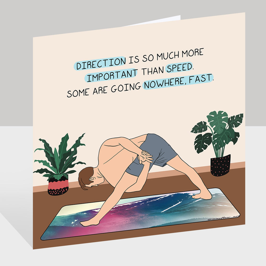 Direction is Important Than Speed Doodle Card