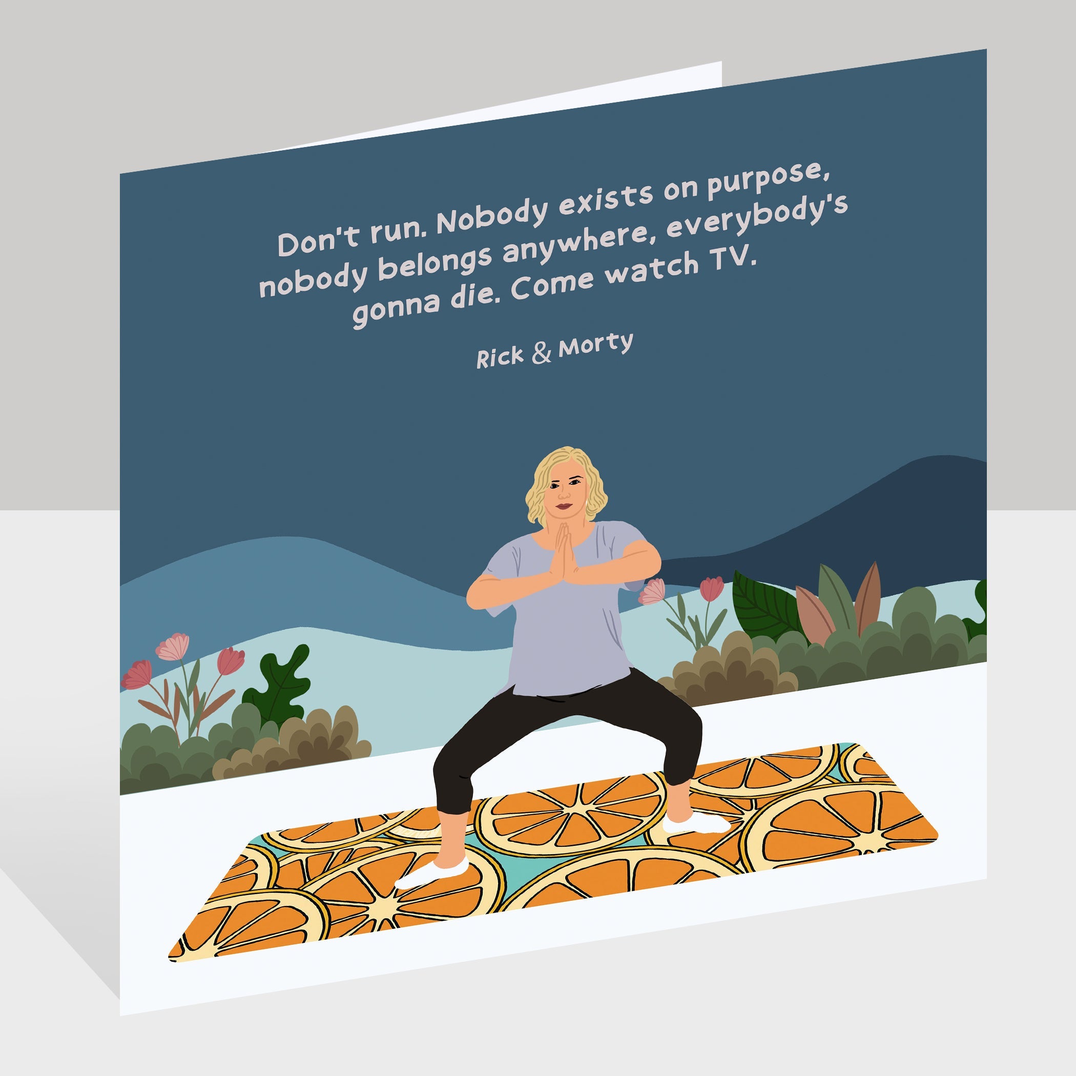 Don't Run Doodle Card