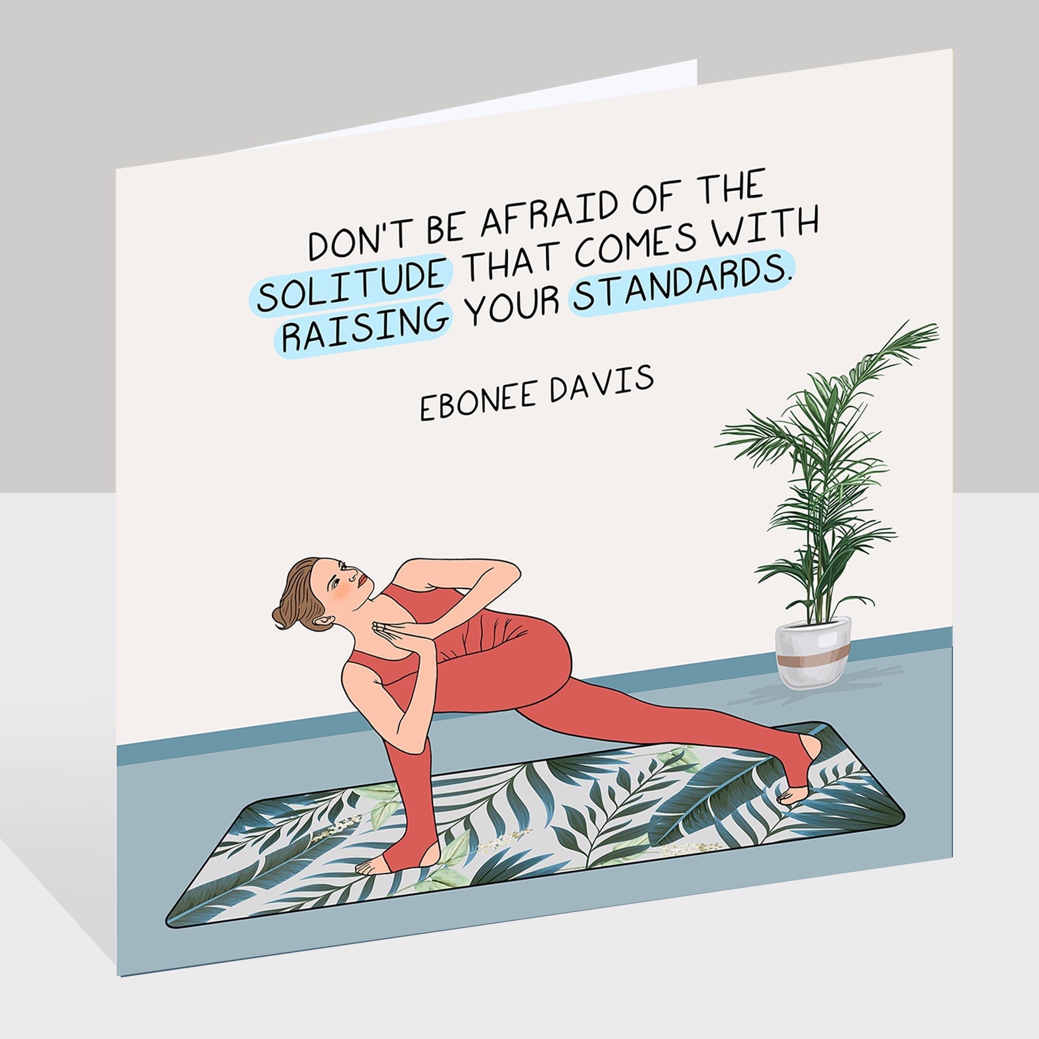 Don't be afraid of the solitude Doodle Card