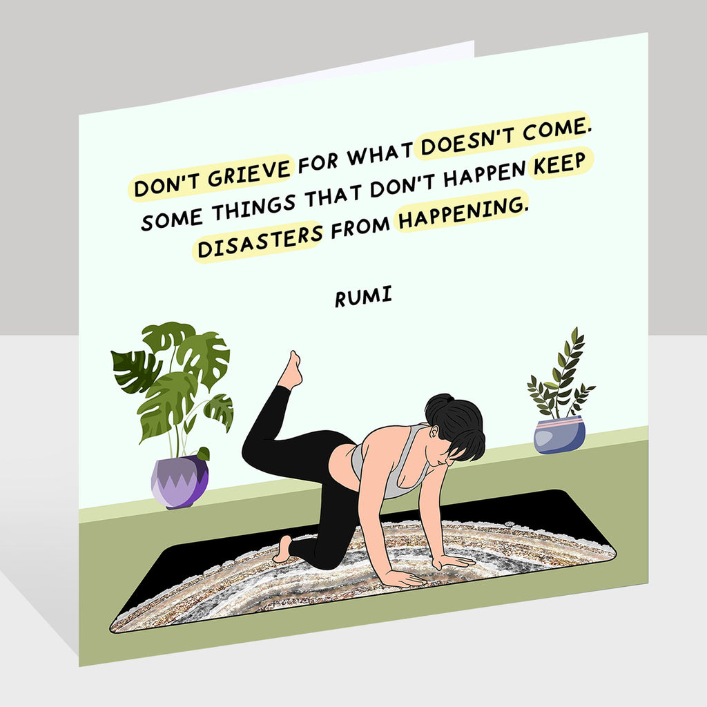 Don't Grieve For What Doesn't Come Doodle Card