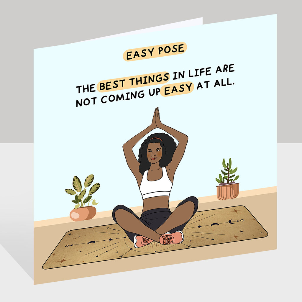 Easy pose Doodle Card
