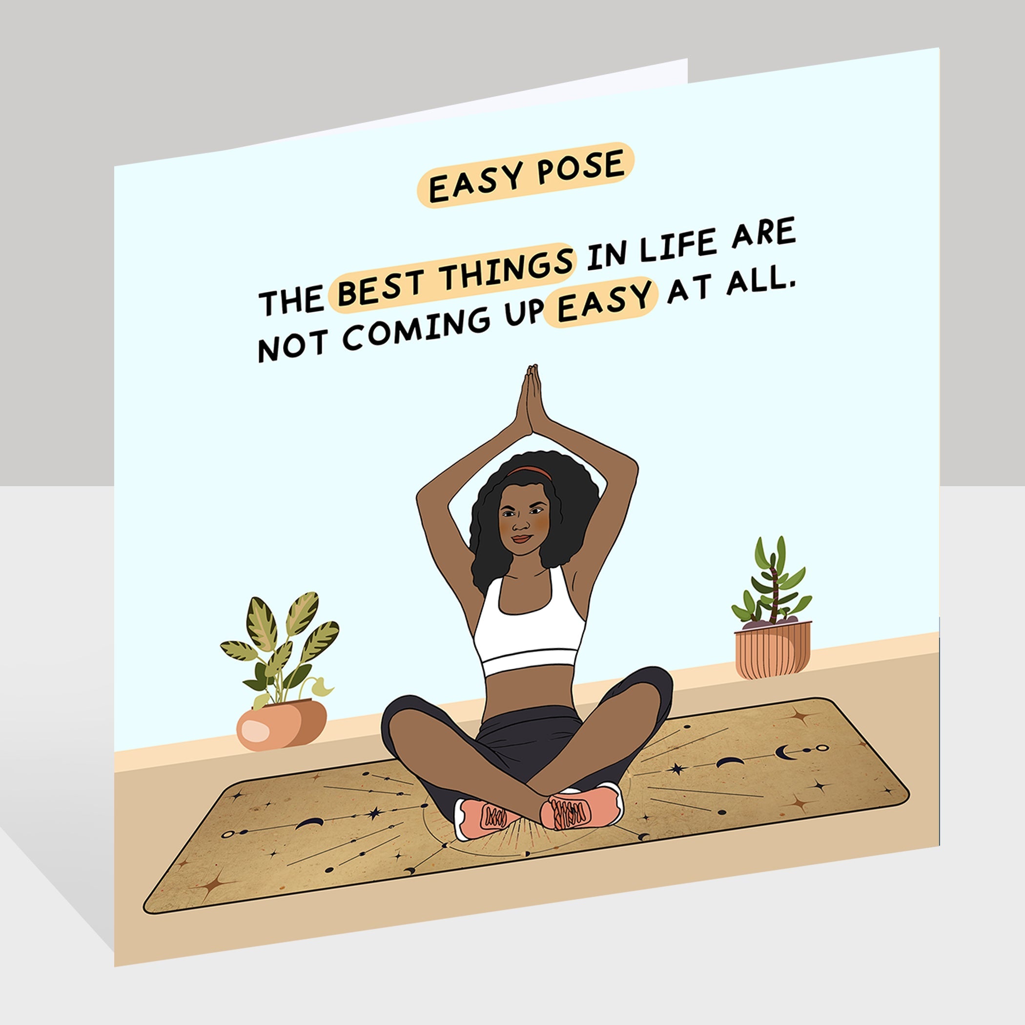 Easy pose Doodle Card