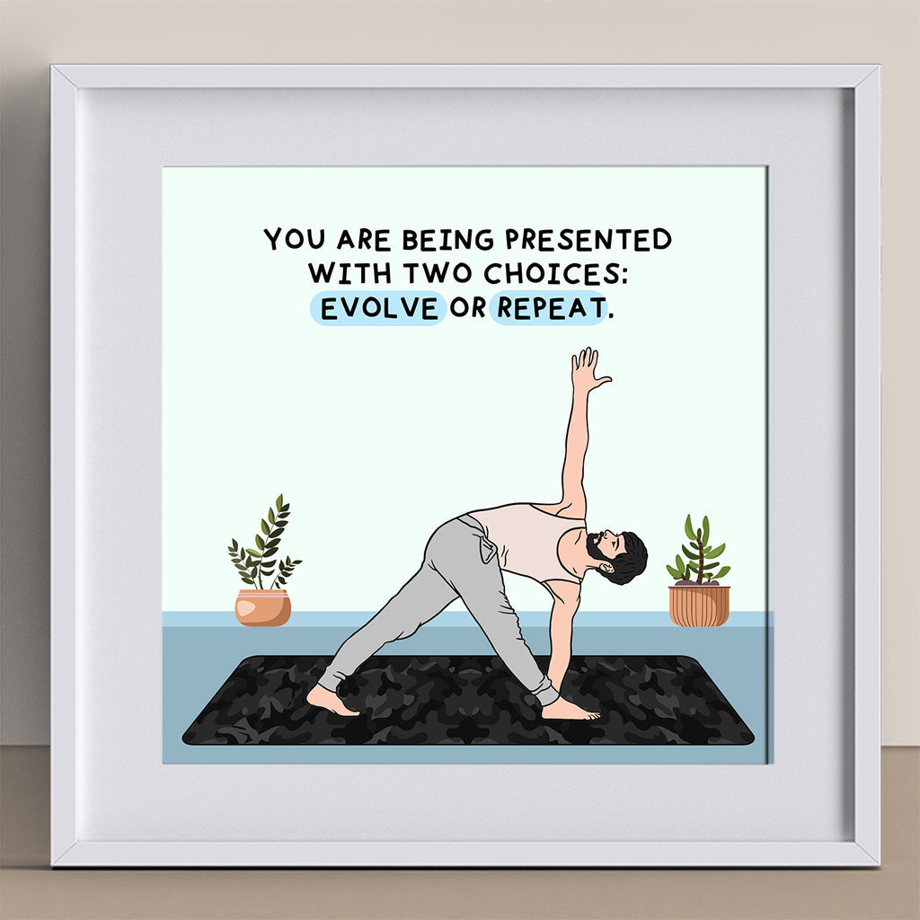 Evolve Or Repeat Doodle Card
