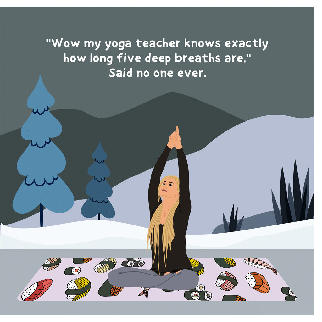 Five Deep Breaths Doodle Card