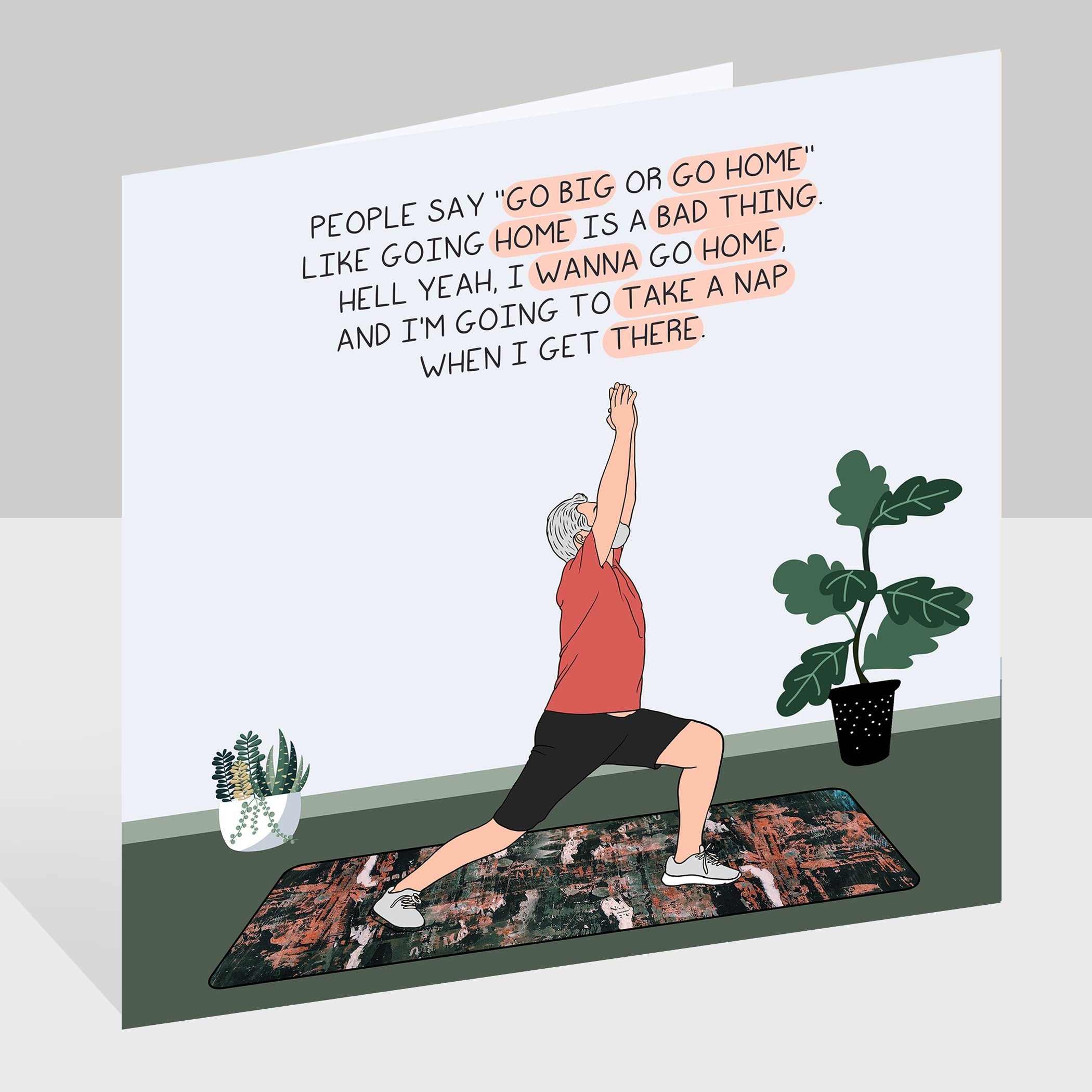 Go big or go home Doodle Card