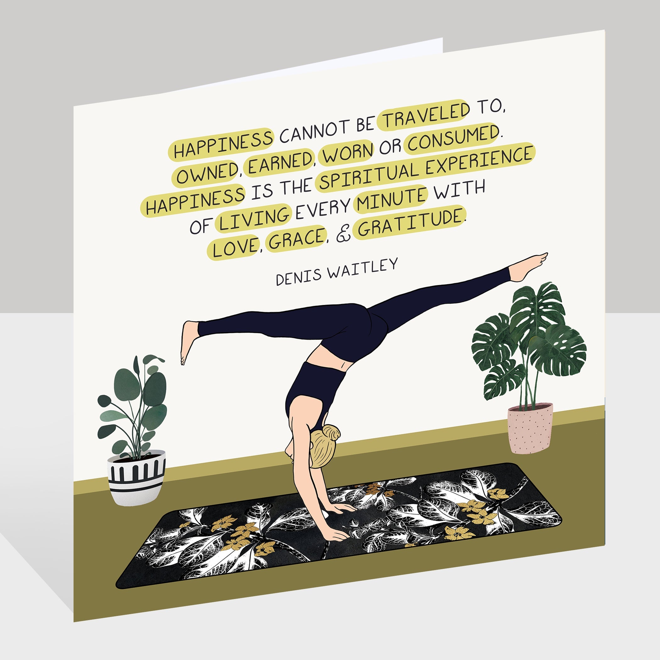 Happiness cannot be traveled Doodle Card