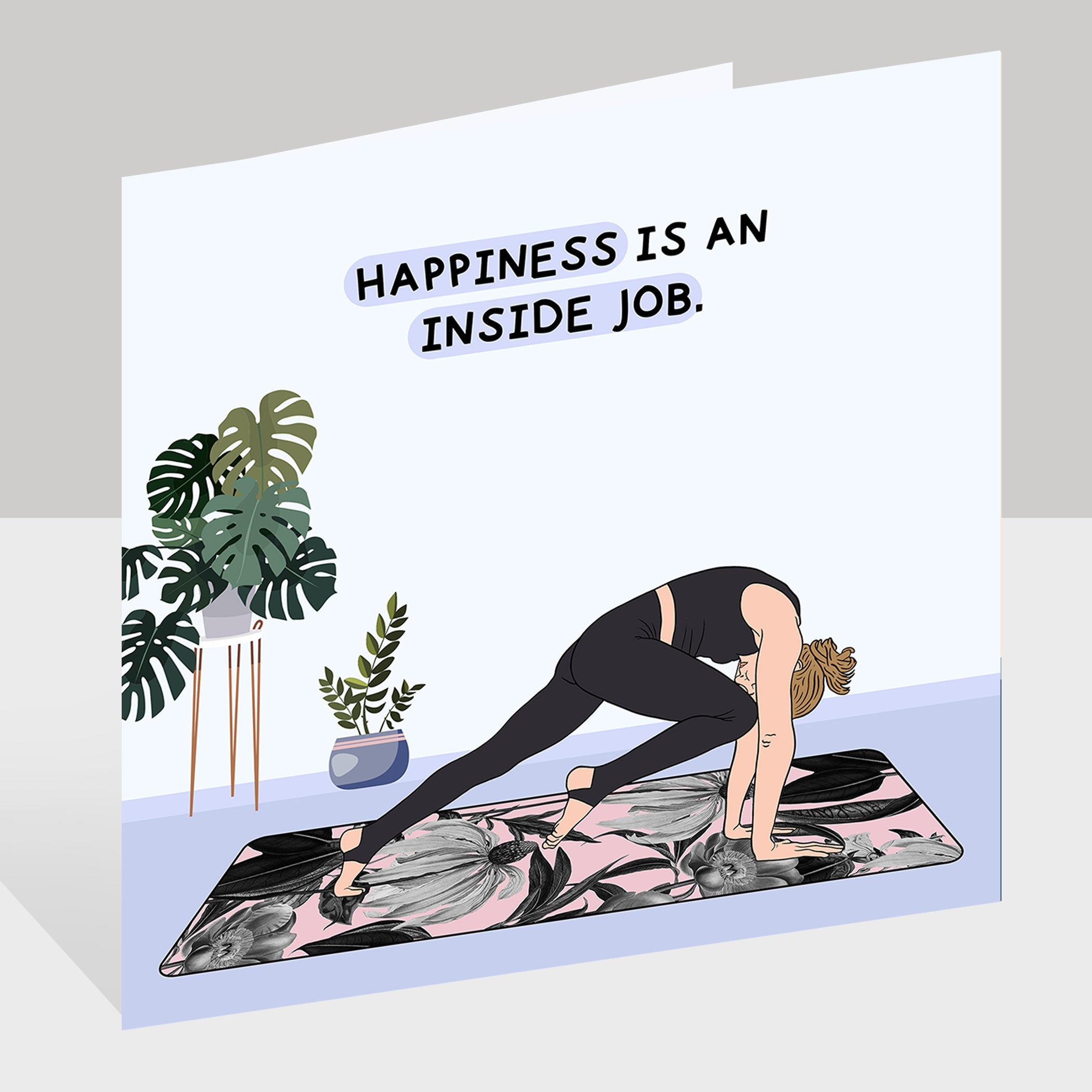 Happiness Is An Inside Job Doodle Card