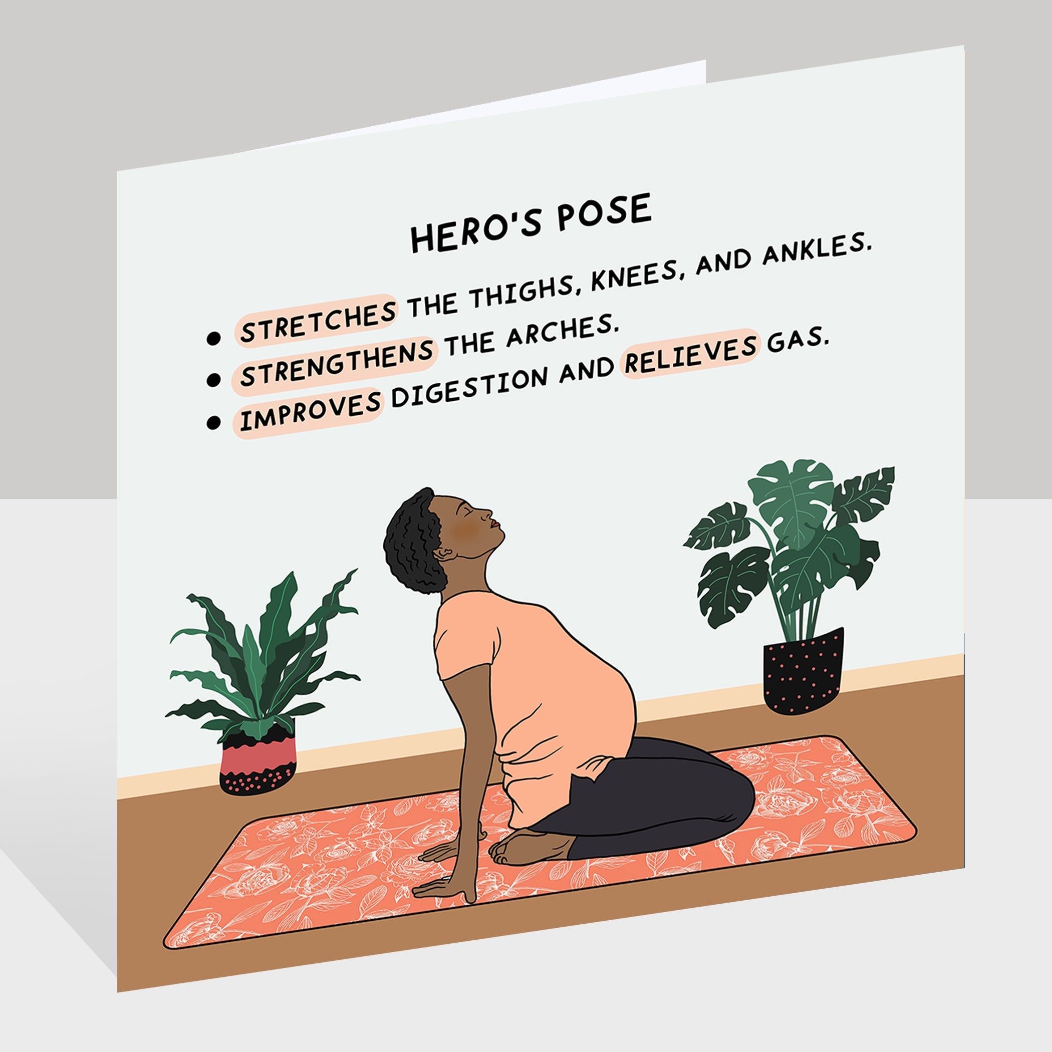 Hero's Pose Doodle Card
