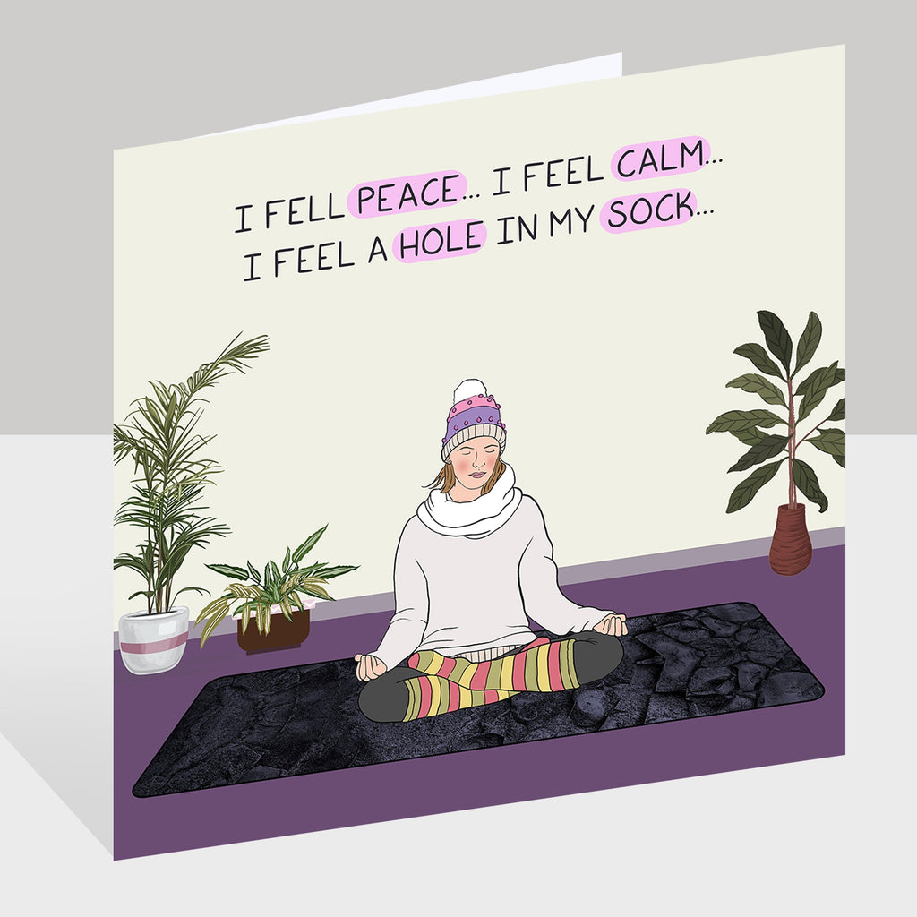 Hole In My Sock Doodle Card