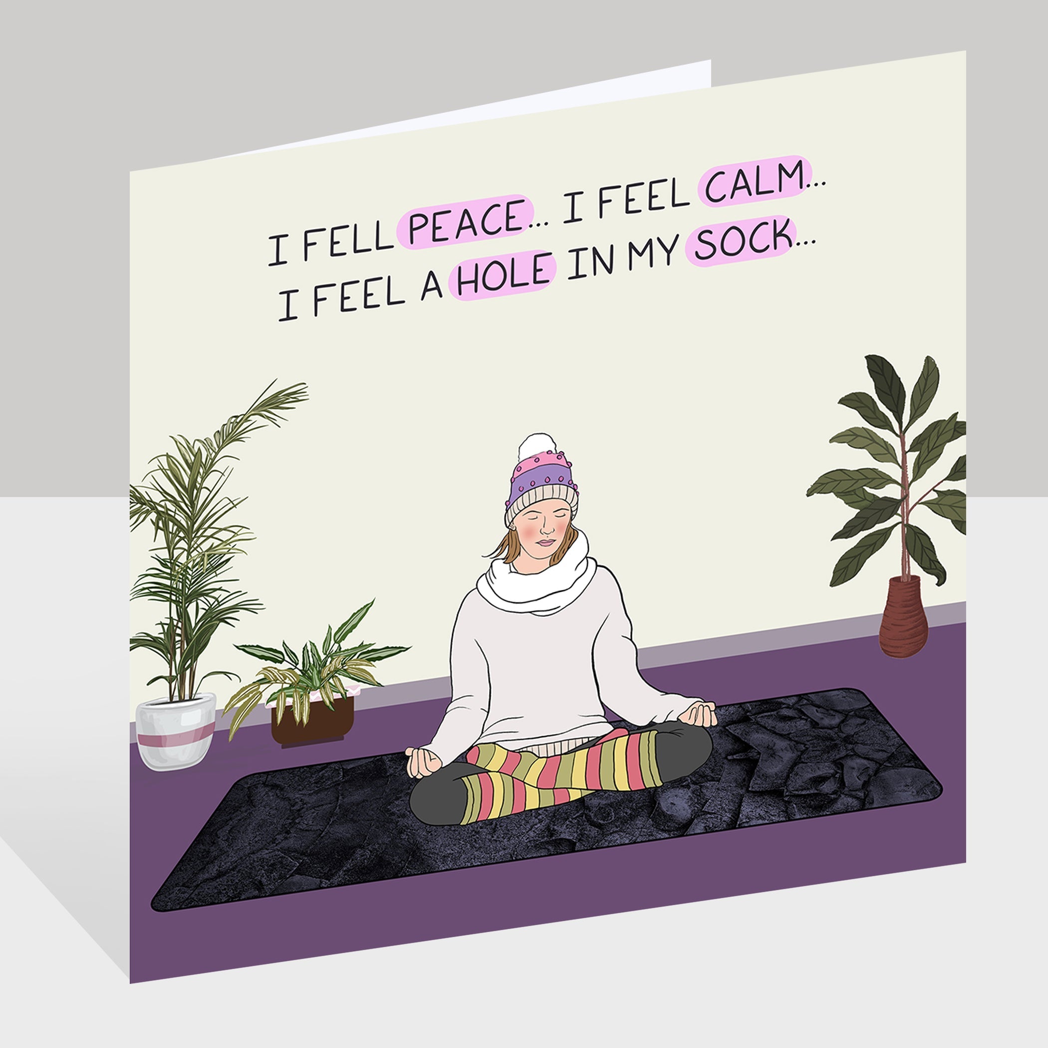 Hole In My Sock Doodle Card