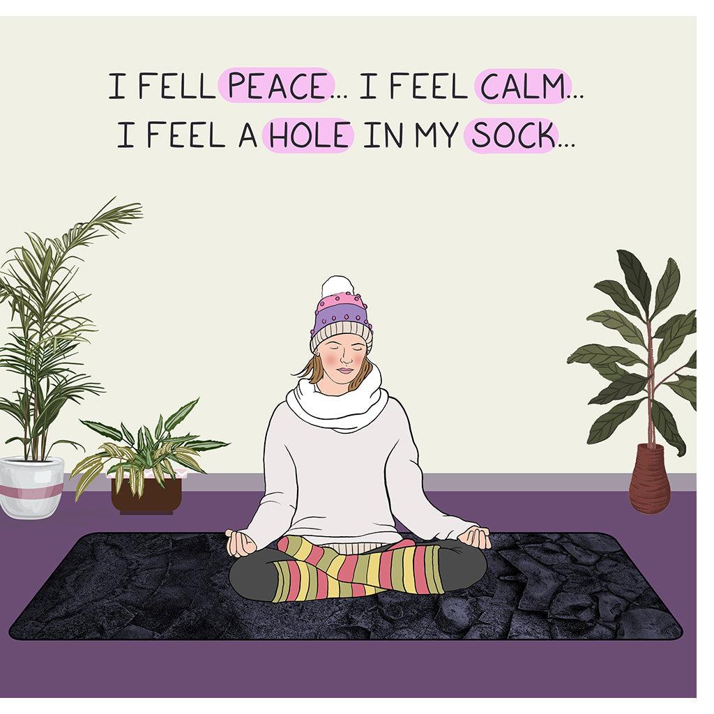Hole In My Sock Doodle Card