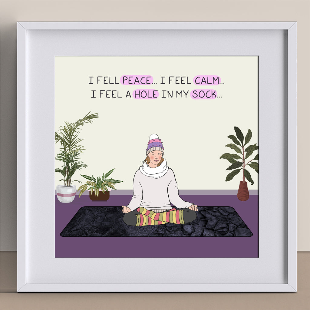 Hole In My Sock Doodle Card