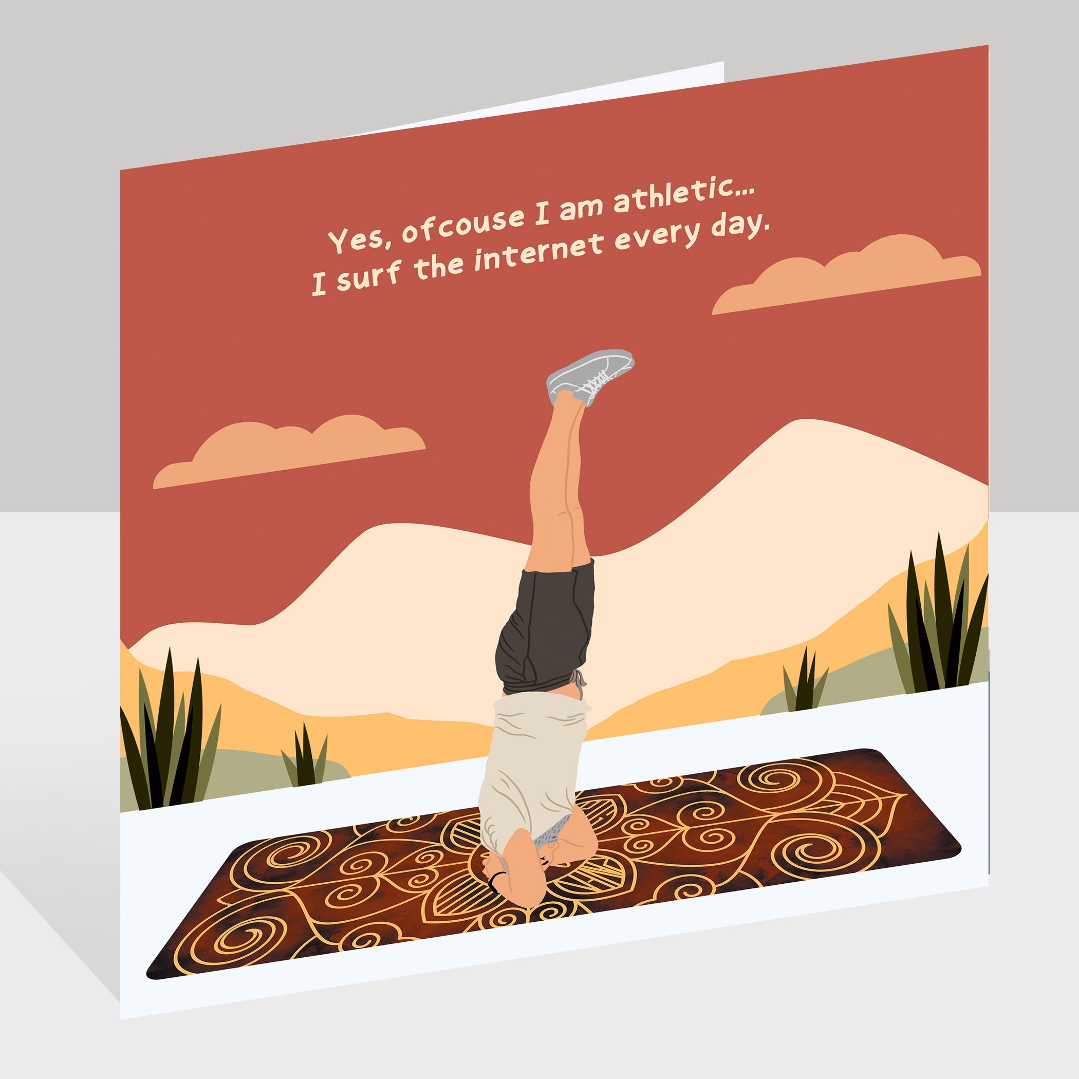 I Am Athletic Doodle Card