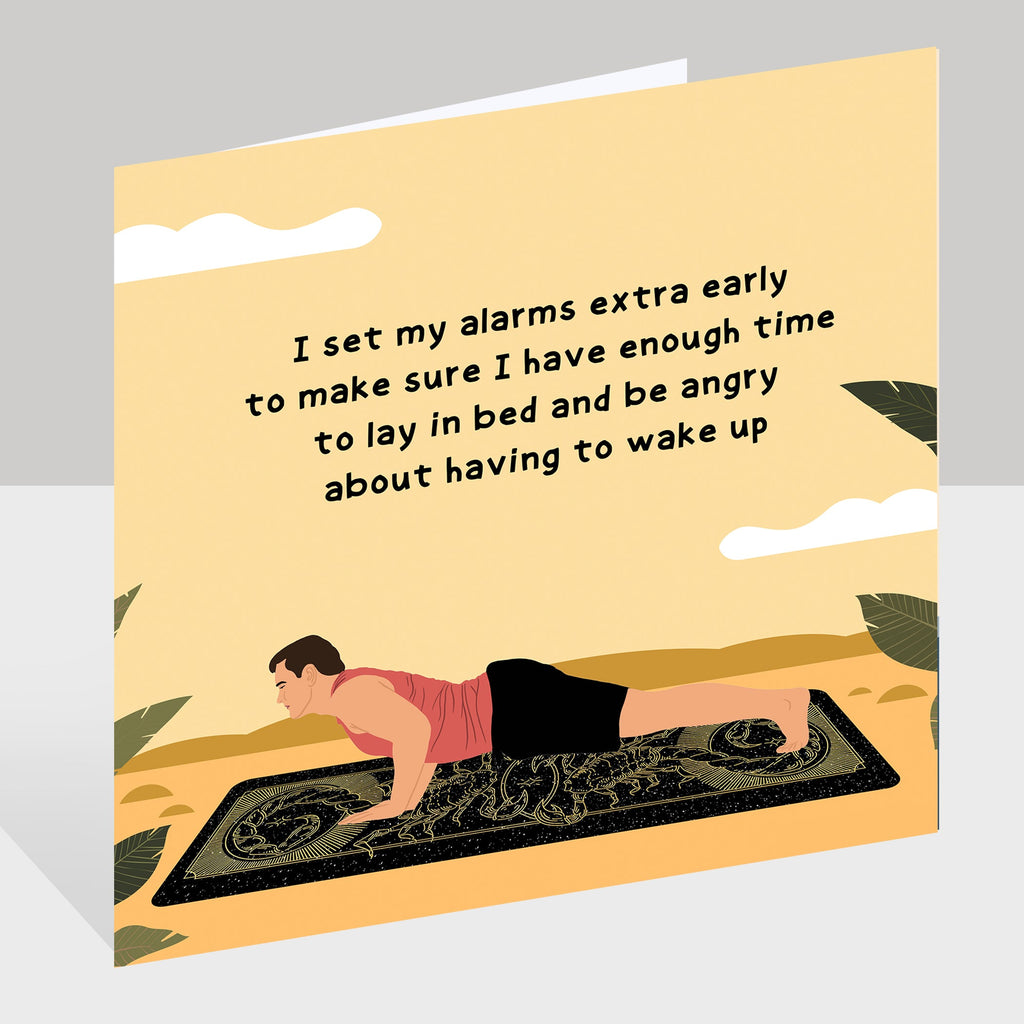 I Set My Alarm Doodle Card