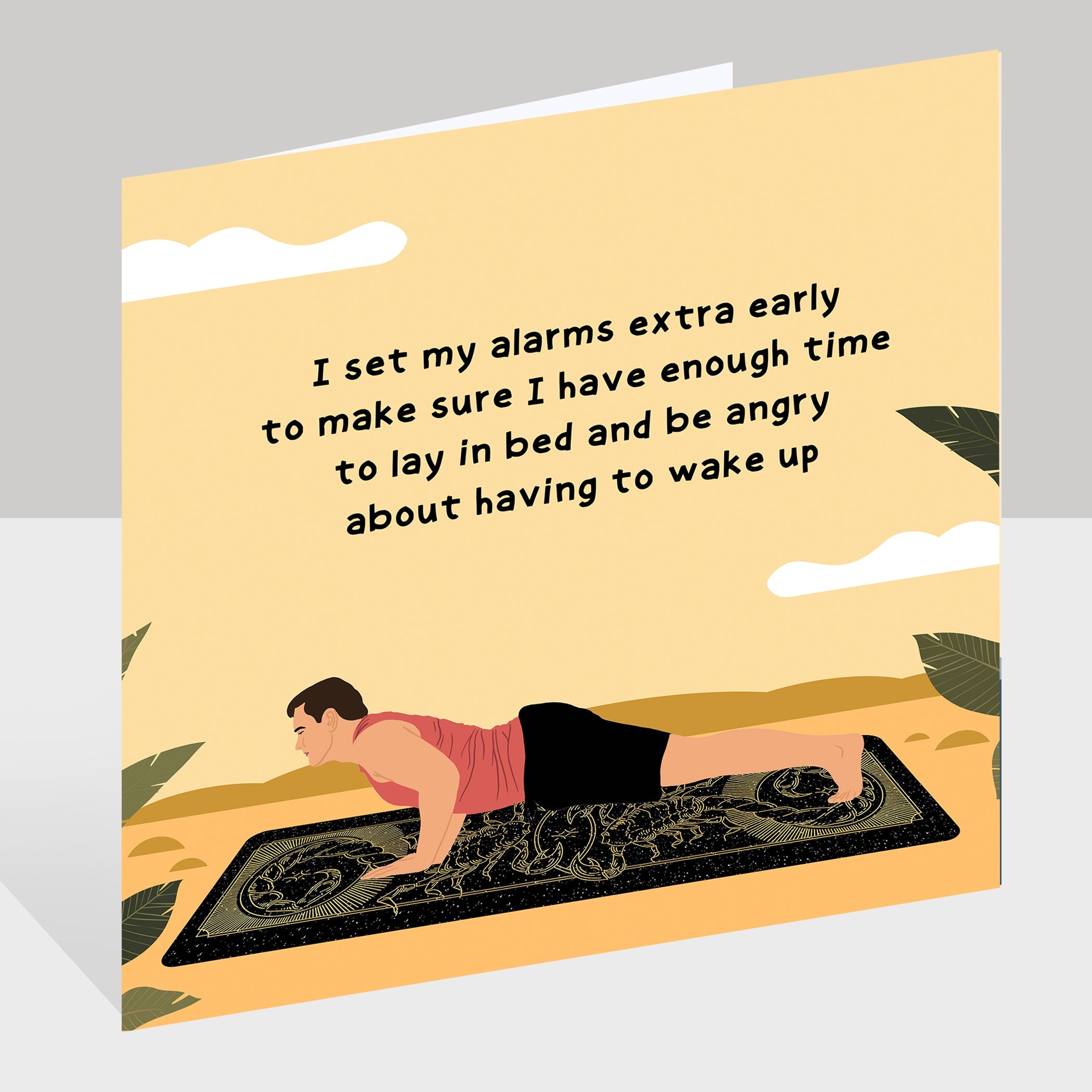 I Set My Alarm Doodle Card