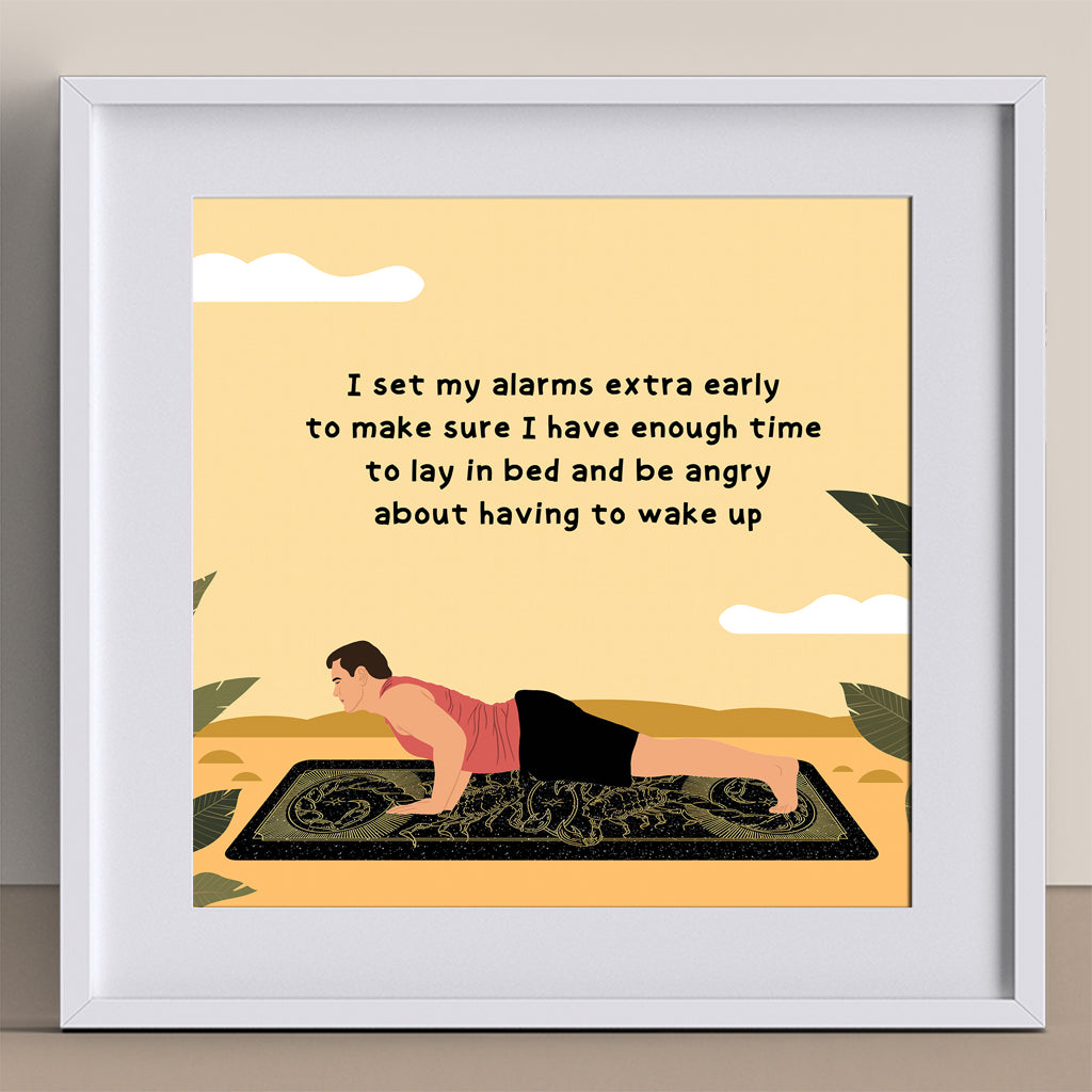 I Set My Alarm Doodle Card
