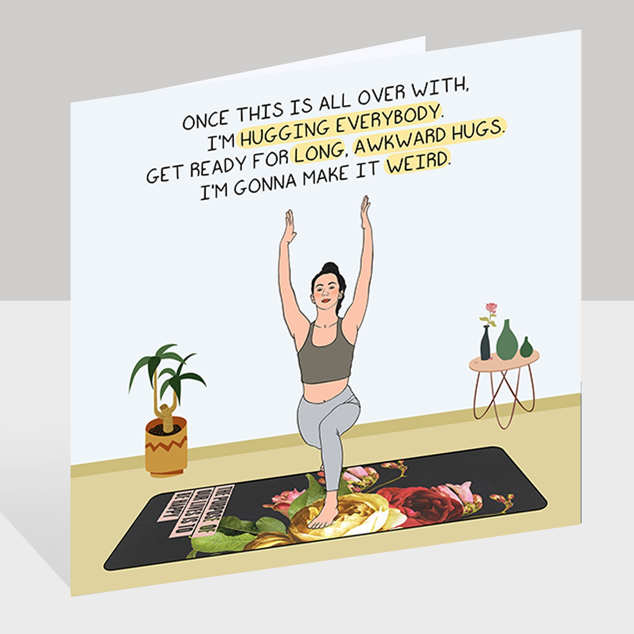 I'm hugging everybody Doodle Card