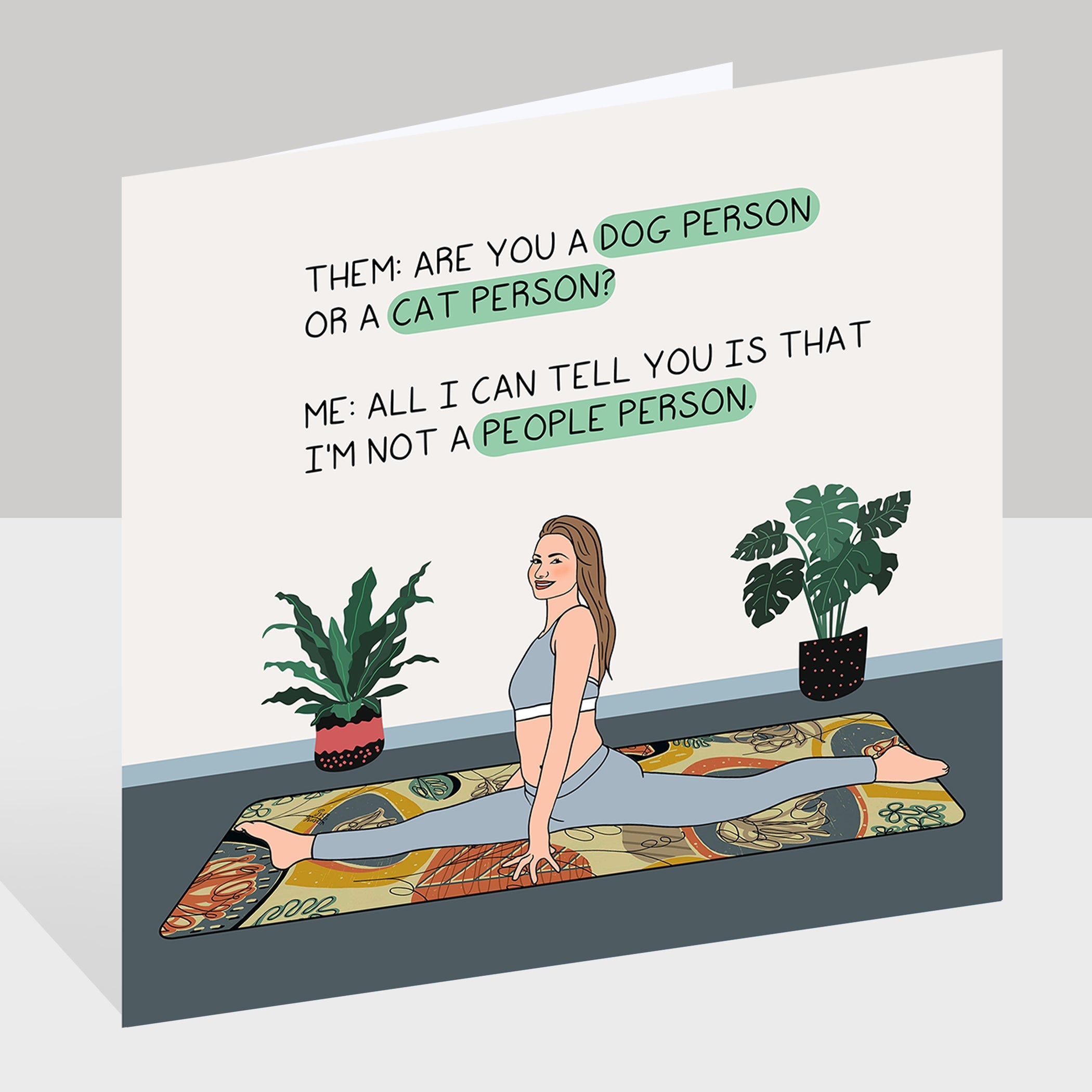 I'm not a people person Doodle Card
