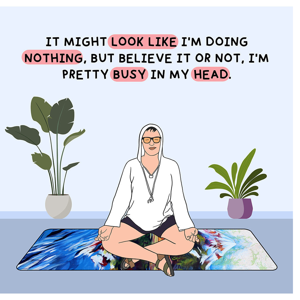 I'm Pretty Busy In My Head Doodle Card