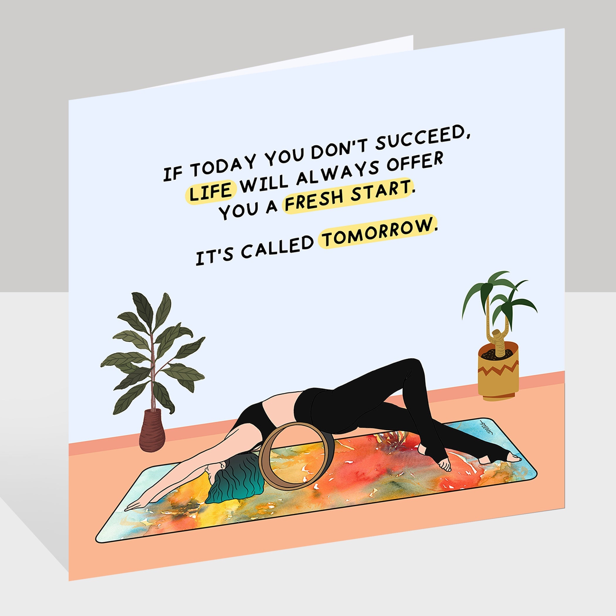 If Today You Don't Succeed Doodle Card