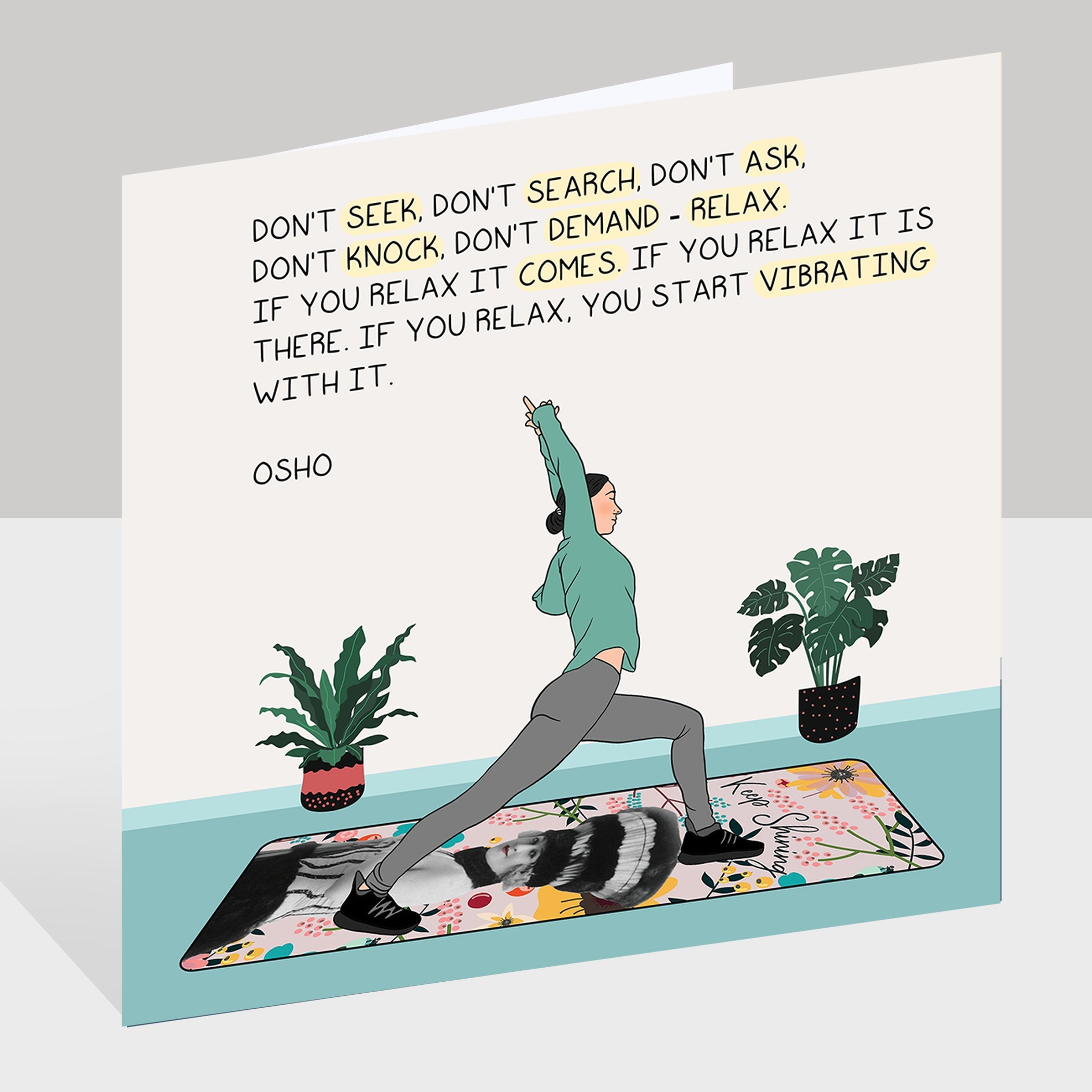 If you relax you start vibrating with it Doodle Card