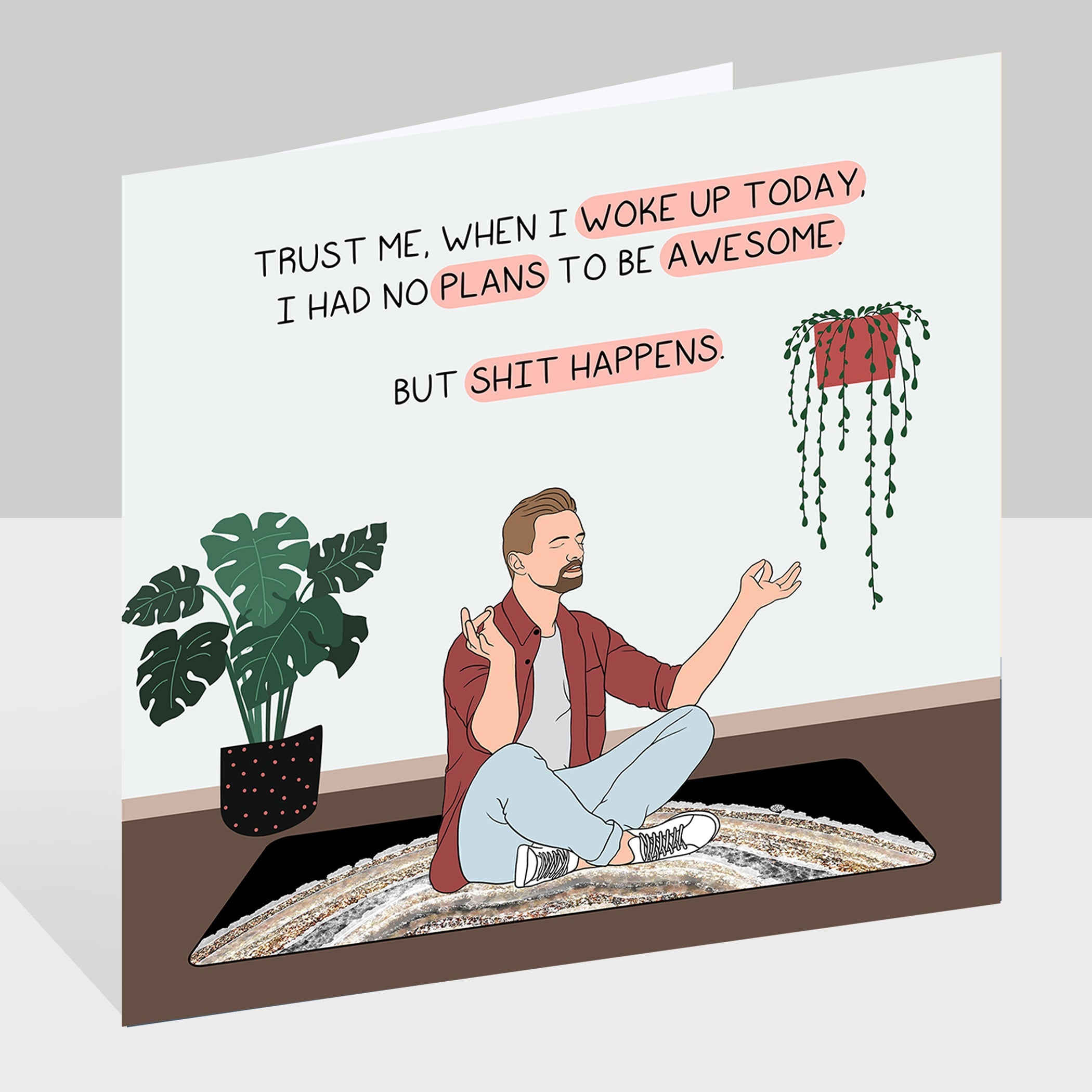 I had no plans to be awesome Doodle Card