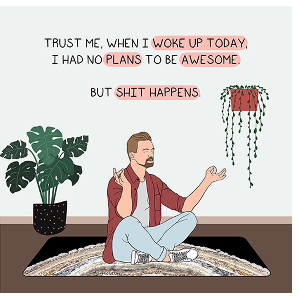 I had no plans to be awesome Doodle Card