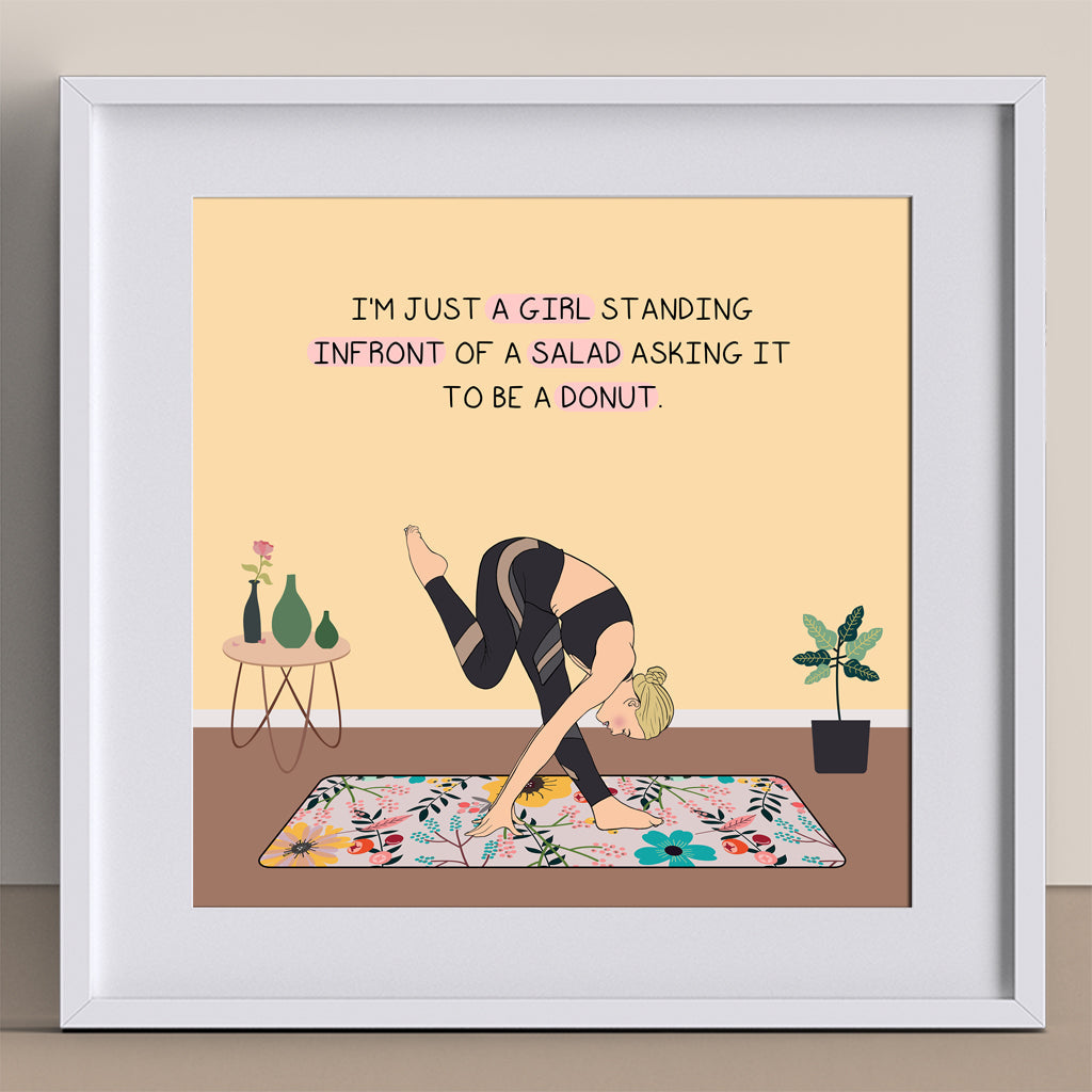 I'm Just A Girl Doodle Card