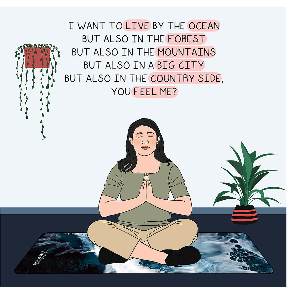 I want to live by the ocean Doodle Card